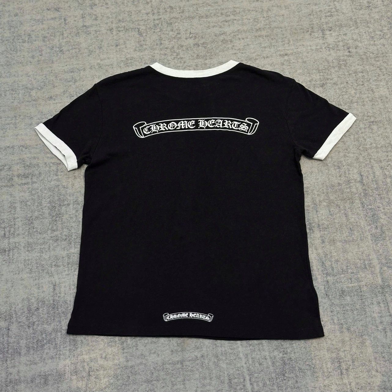 Chrome Hearts Chrome Hearts Vintage Black Scroll Logo Short Sleeve Tee Size S / US 4 / IT 40 - 4 Thumbnail