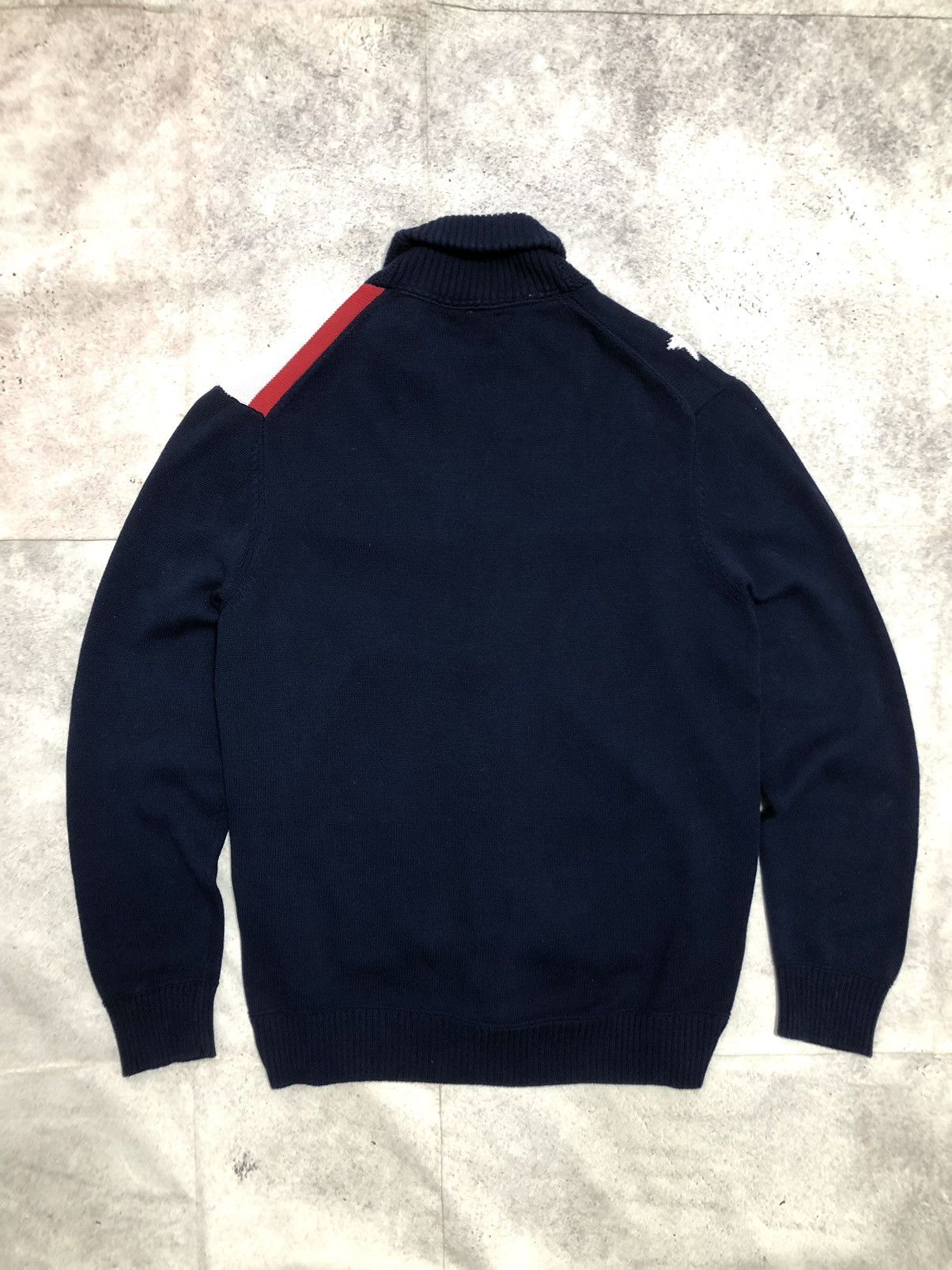 Hedi Slimane × Number (N)ine × Ralph Lauren Vintage Amercian Flag Oversized Cardigan Knit Size US L / EU 52-54 / 3 - 4 Thumbnail