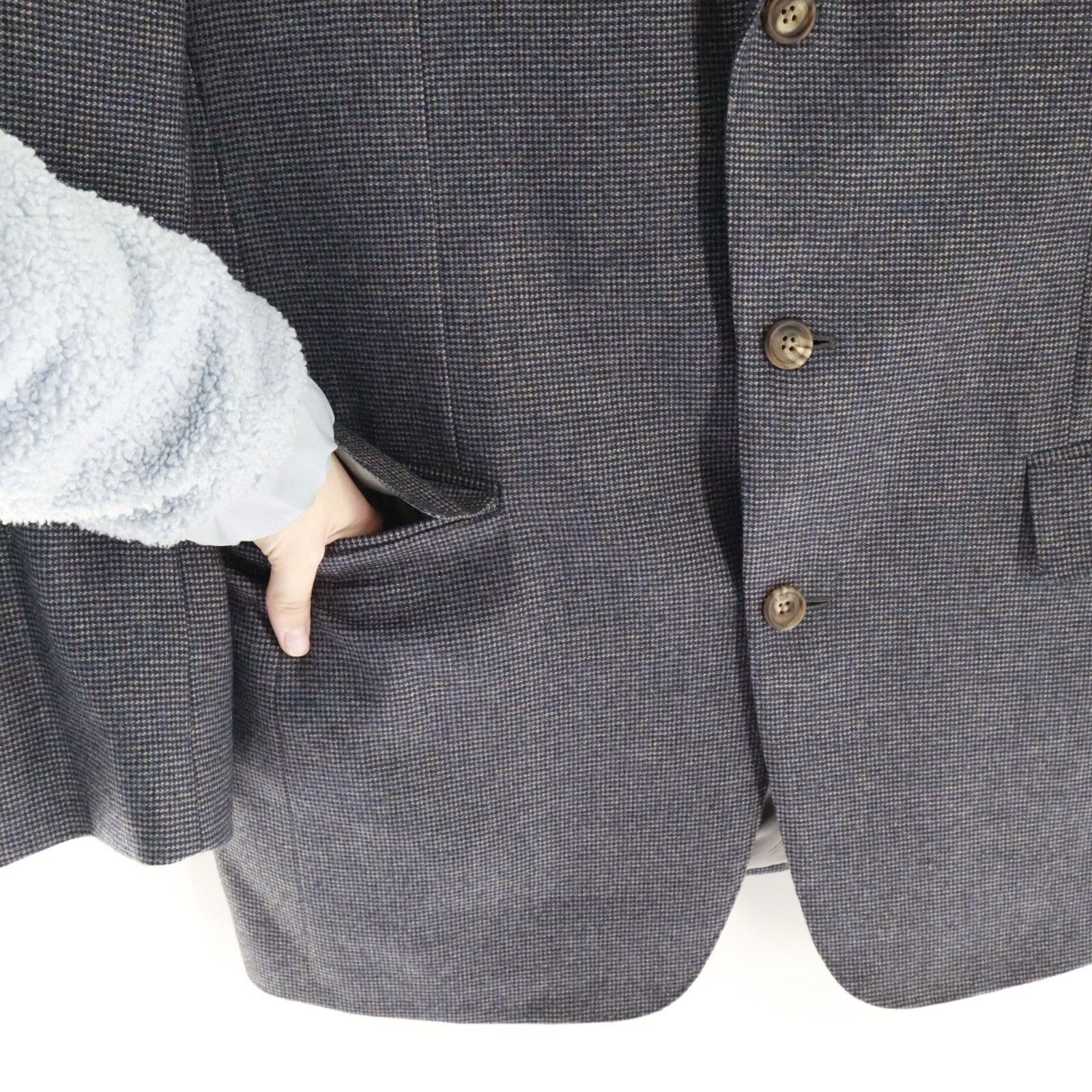Samuelsohn Samuelsohn Pure Cashmere Blazer Mens 44T Gray Academia Size 44L - 7 Thumbnail