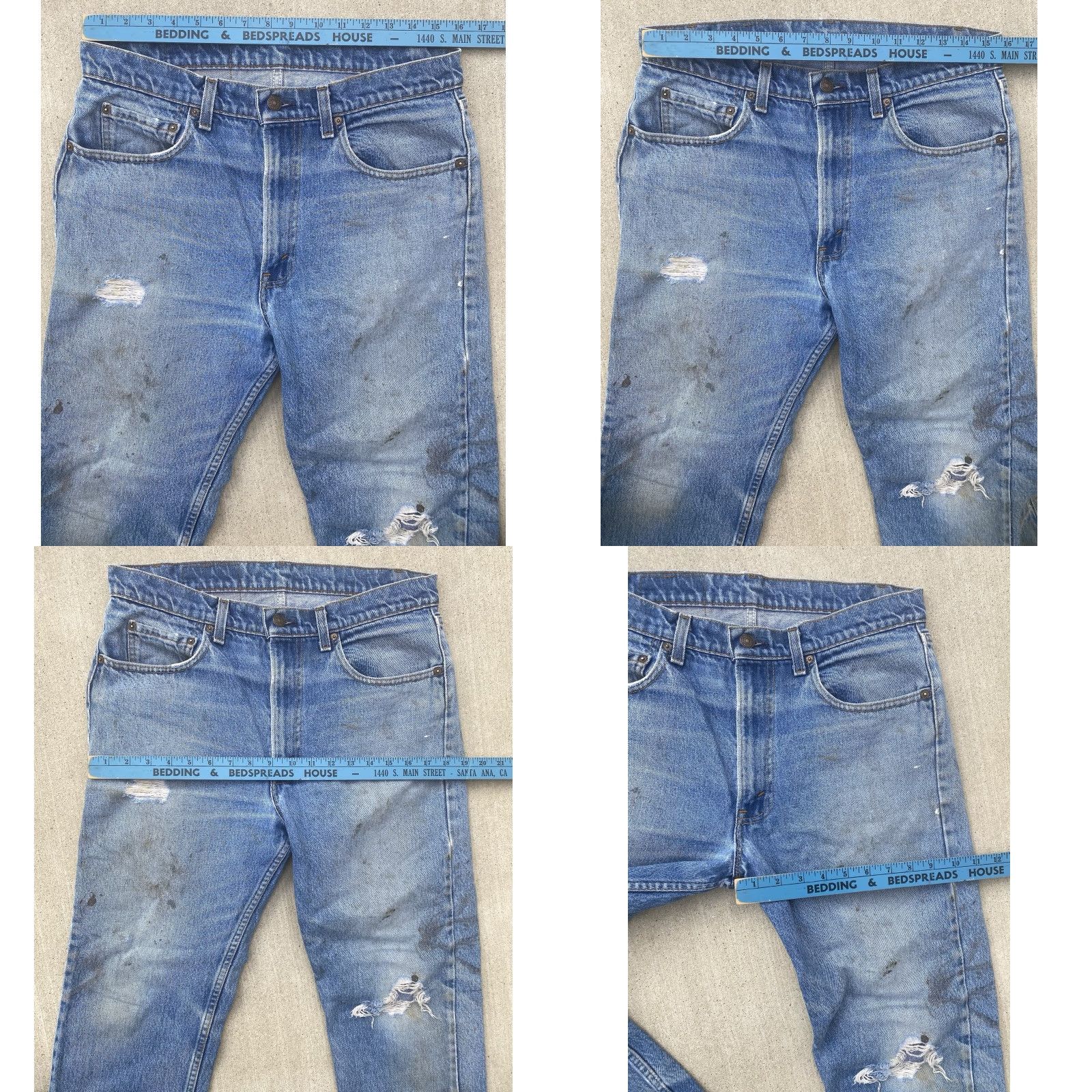 Levi's VINTAGE Levi's Jeans Distressed Worn Holes 34x31 See Measurements 5-Pocket Zip Fly Men Blue Denim Cotton 1980s-90s Size US 34 / EU 50 - 11 Thumbnail