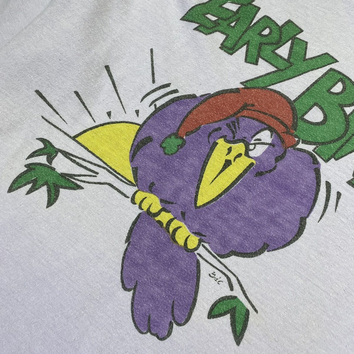 Vintage Vintage 90’s Early Bird Big Logo Singl stitch graphic tee Size US XL / EU 56 / 4 - 4 Thumbnail