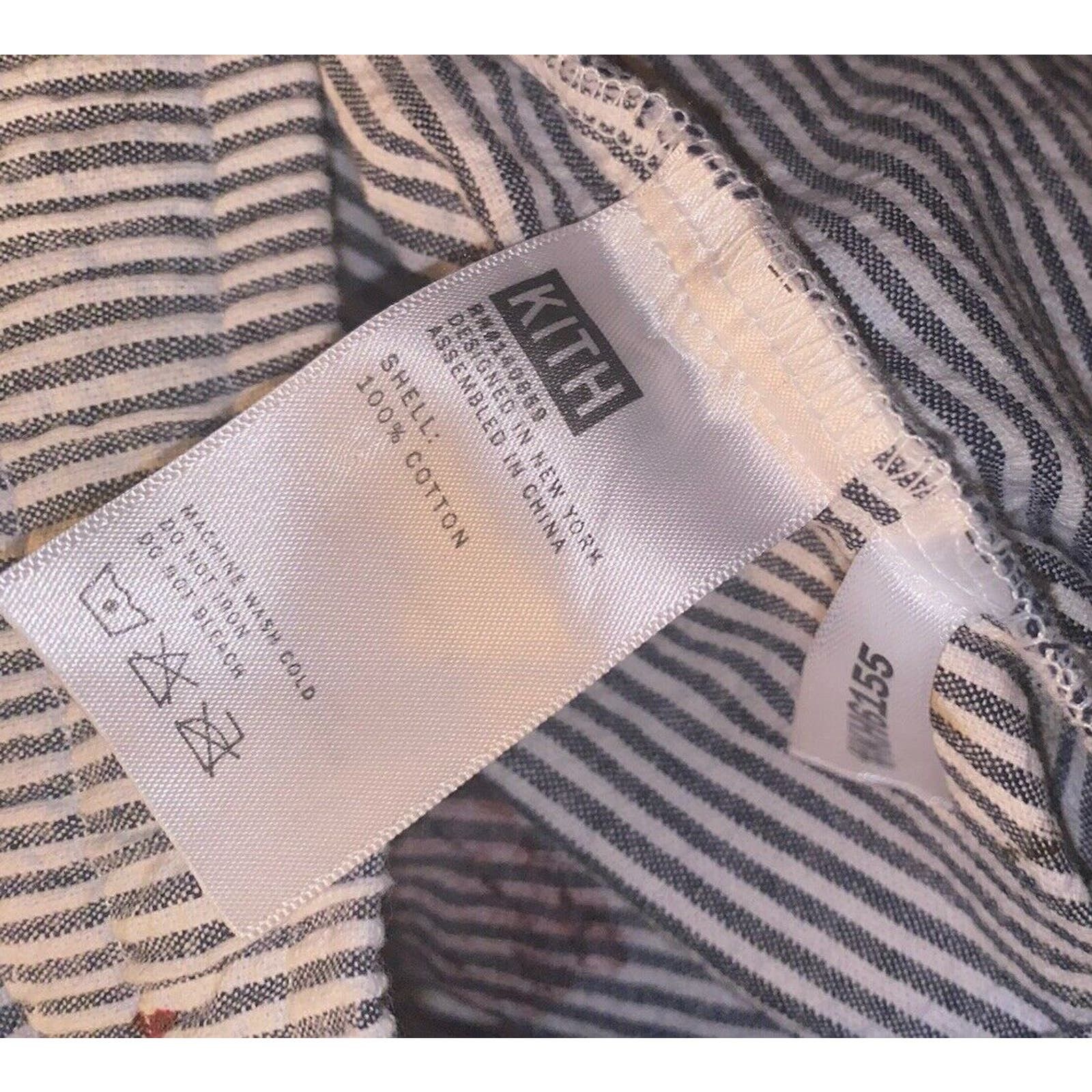 Kith Floral Seersucker Stryker Pant Navy/white Sz Med