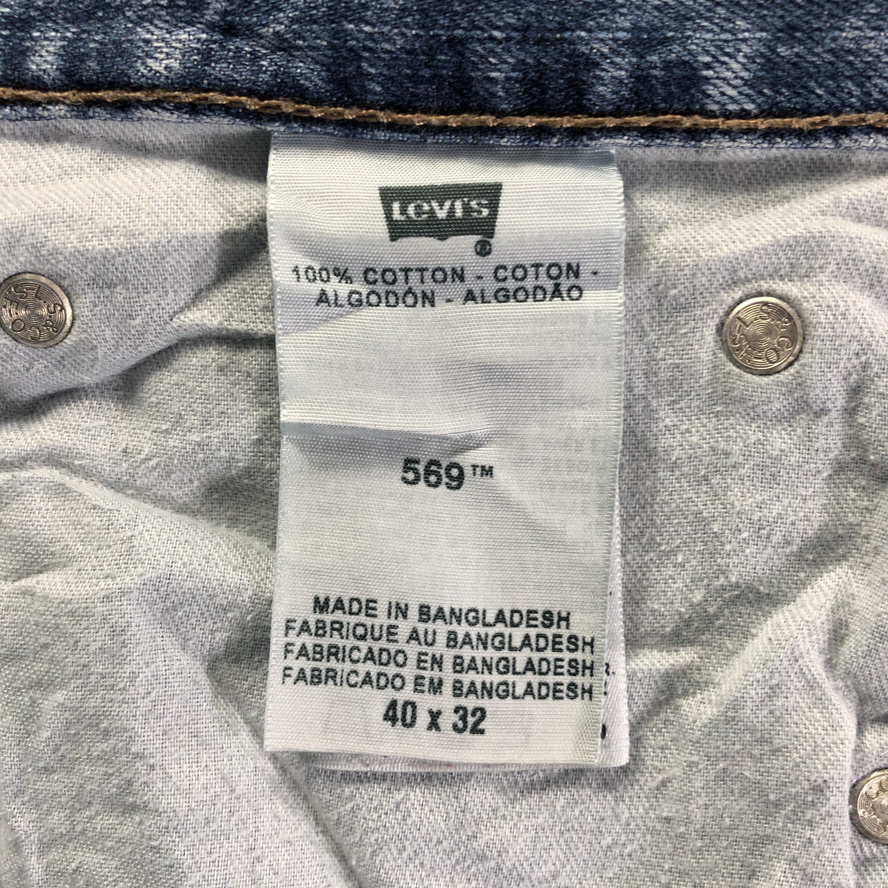 Levi's Vintage Blue Wash Levis 569 Jeans-J4107 Size US 43 - 10 Thumbnail