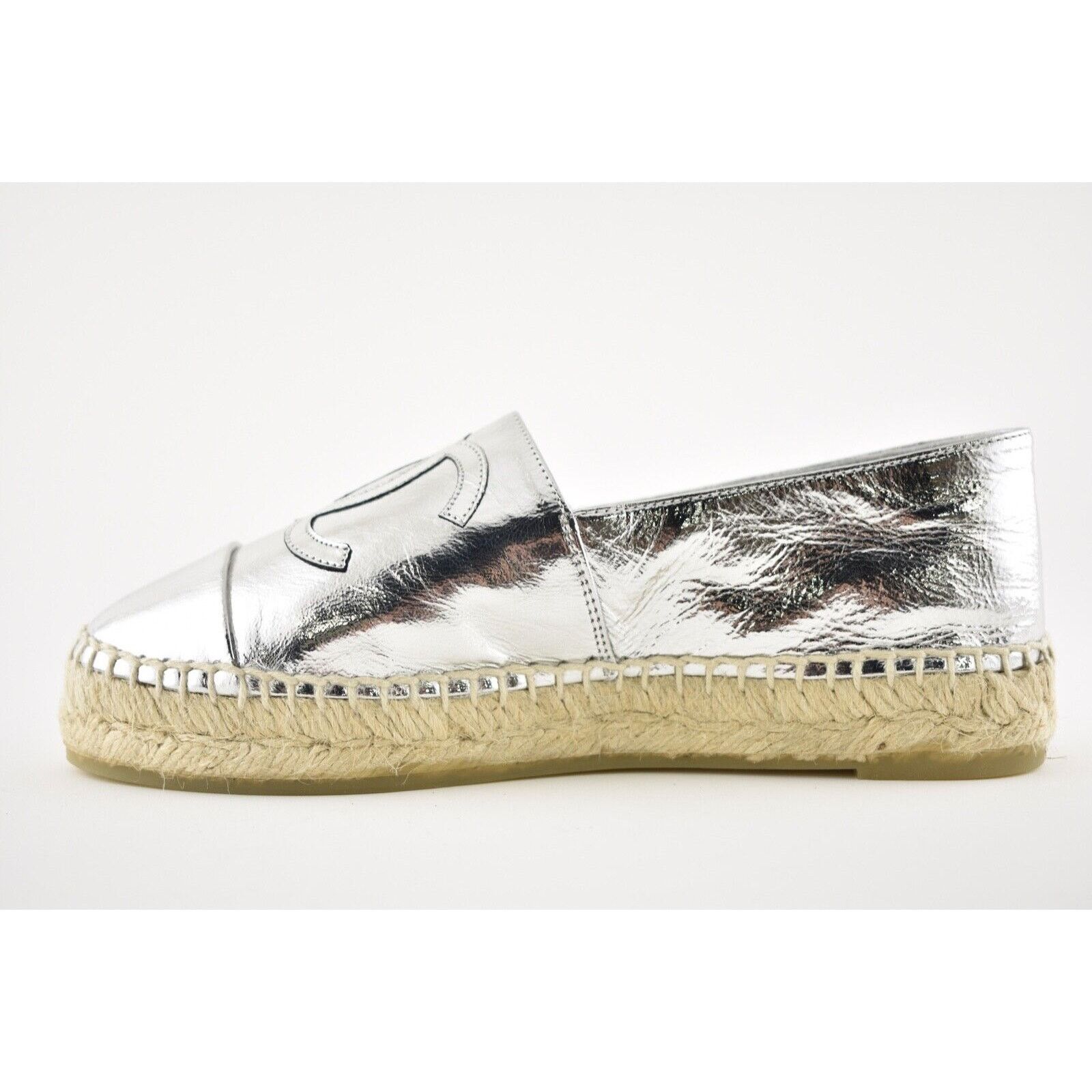 Chanel 19C Laminated Leather Doubl Sole Espadrille Ballet Flat 35 Size US 5 / IT 35 - 9 Thumbnail