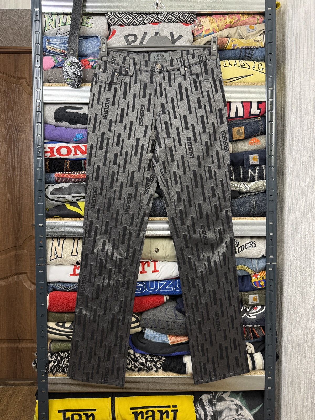 Versace 90’s Versace Jeans Couture Full Print Pants Luxury Size US 31 - 1 Thumbnail