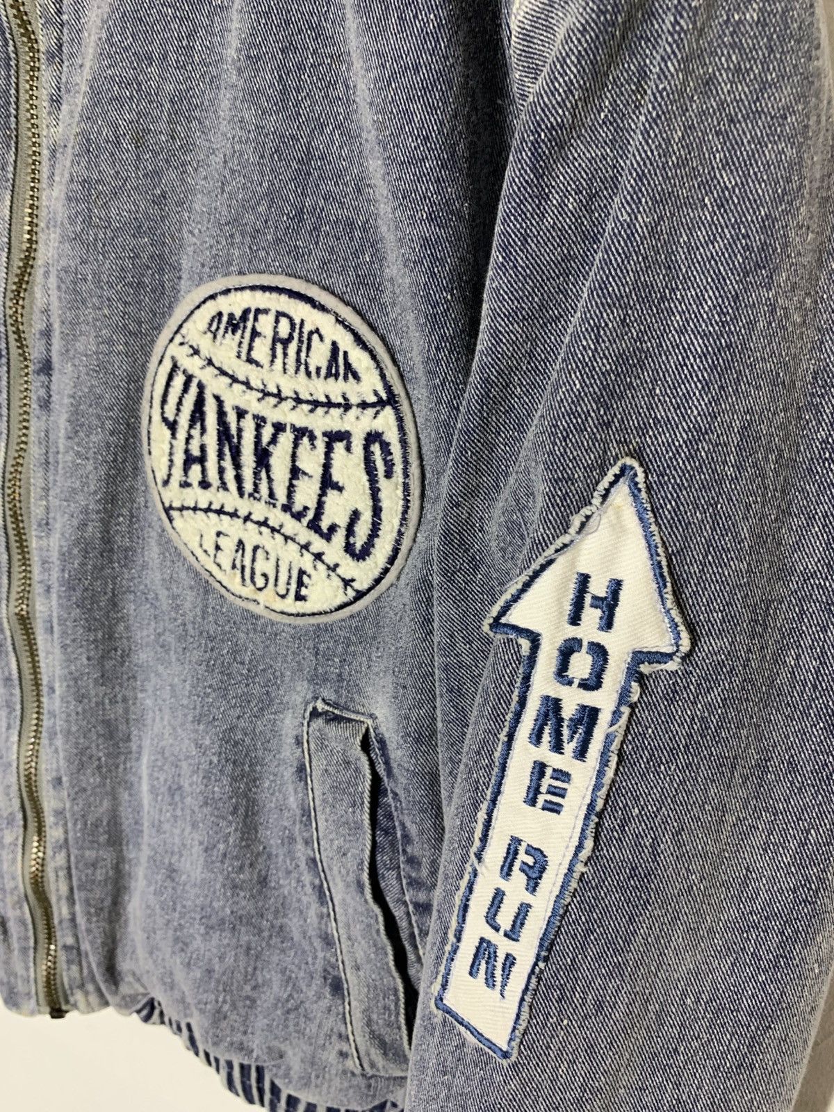 MLB Vintage MLB NY Yankees Denim Bomber Jacket Size US L / EU 52-54 / 3 - 7 Thumbnail