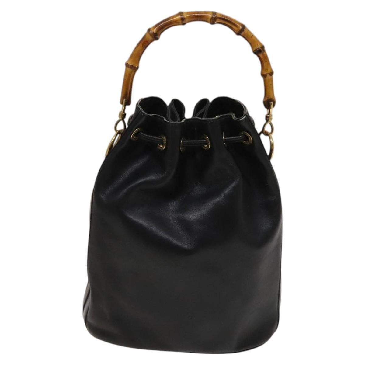 Gucci GUCCI Bamboo Hand Bag Leather Black Gold 001 2855 1657 0 Size ONE SIZE - 3 Thumbnail