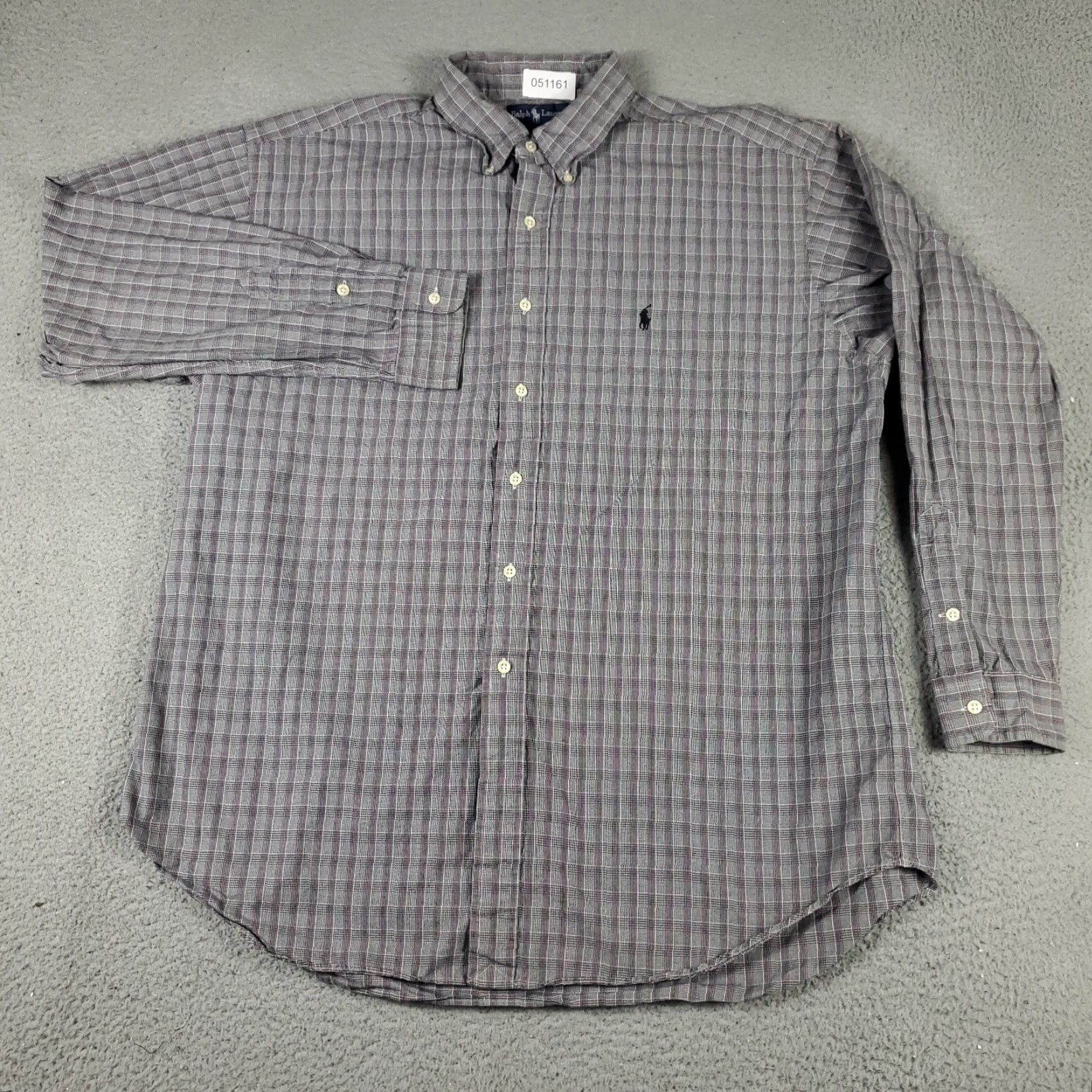 Ralph Lauren Ralph Lauren Gray Plaid Button-Up Shirt Men's XL Long Sleeve Casual Size US XL / EU 56 / 4 - 3 Thumbnail