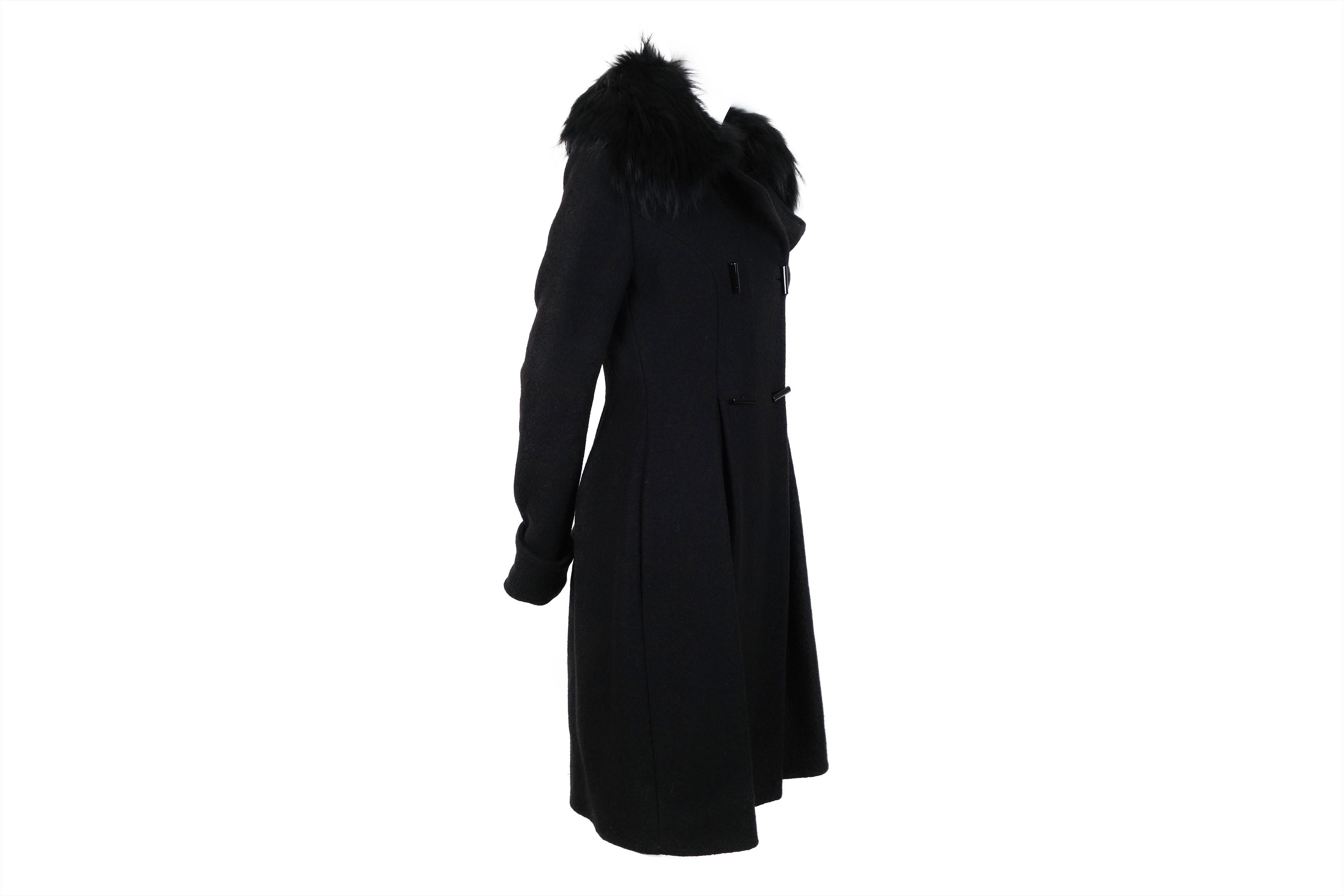 plein sud Plein Sud Wool Coat Fur Collar Long Jacket Faycal Amor US 4 Size XS / US 0-2 / IT 36-38 - 8 Thumbnail