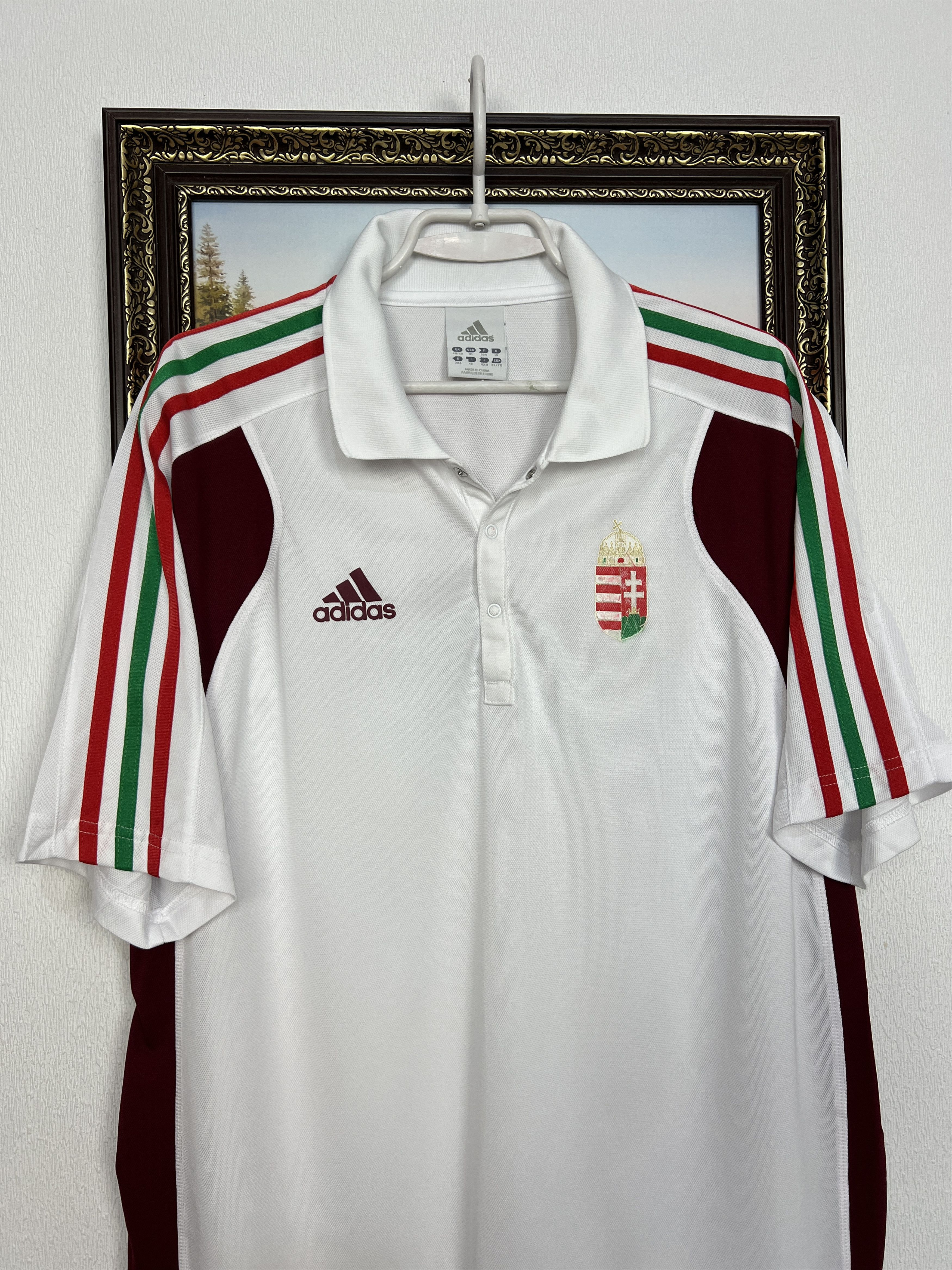 Adidas Vintage Hungary Football Train Polo Shirt Soccer Jersey Size US XL / EU 56 / 4 - 2 Thumbnail