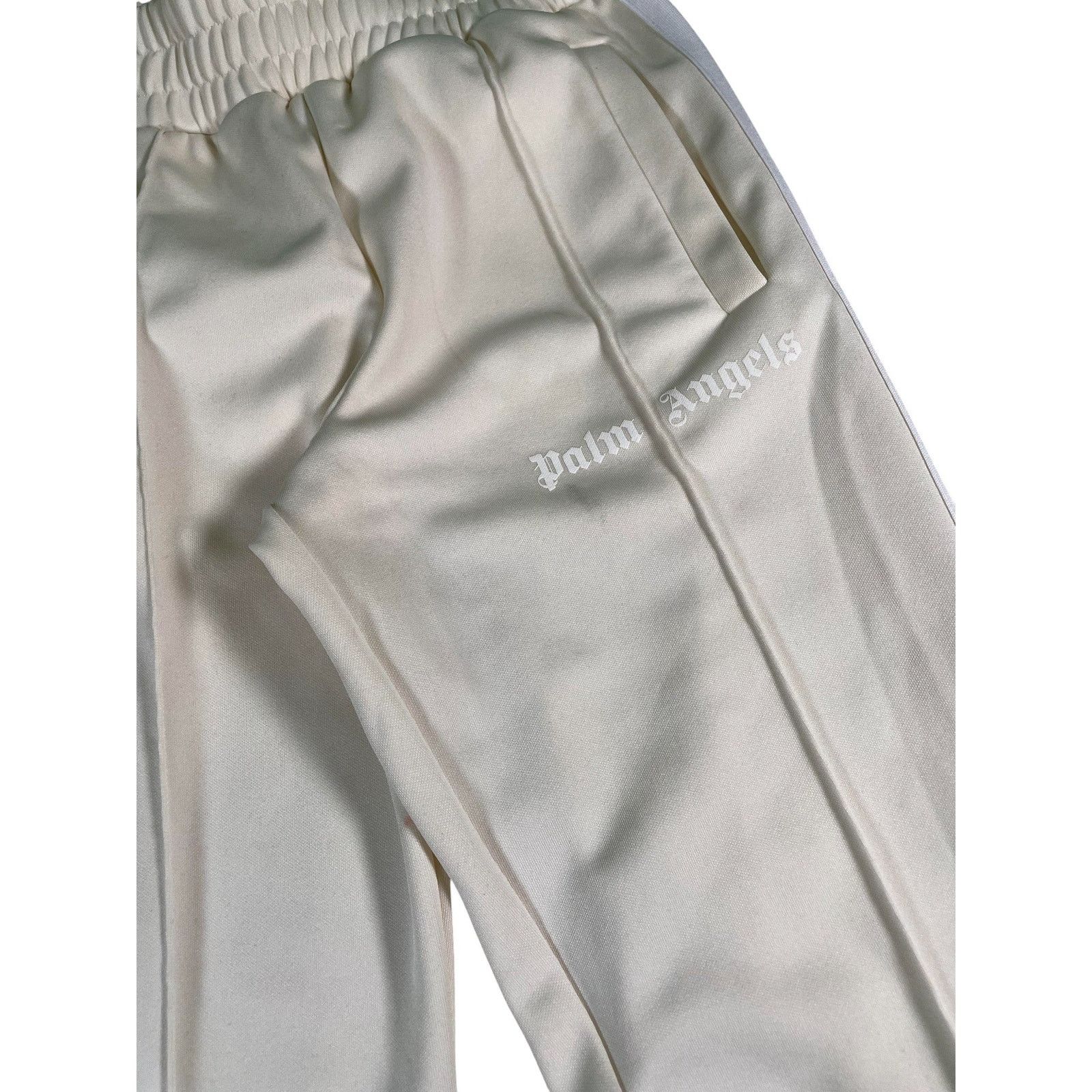 Palm Angels Palm Angels Cream & White Stripe Pant Size US 28 / EU 44 - 2 Thumbnail