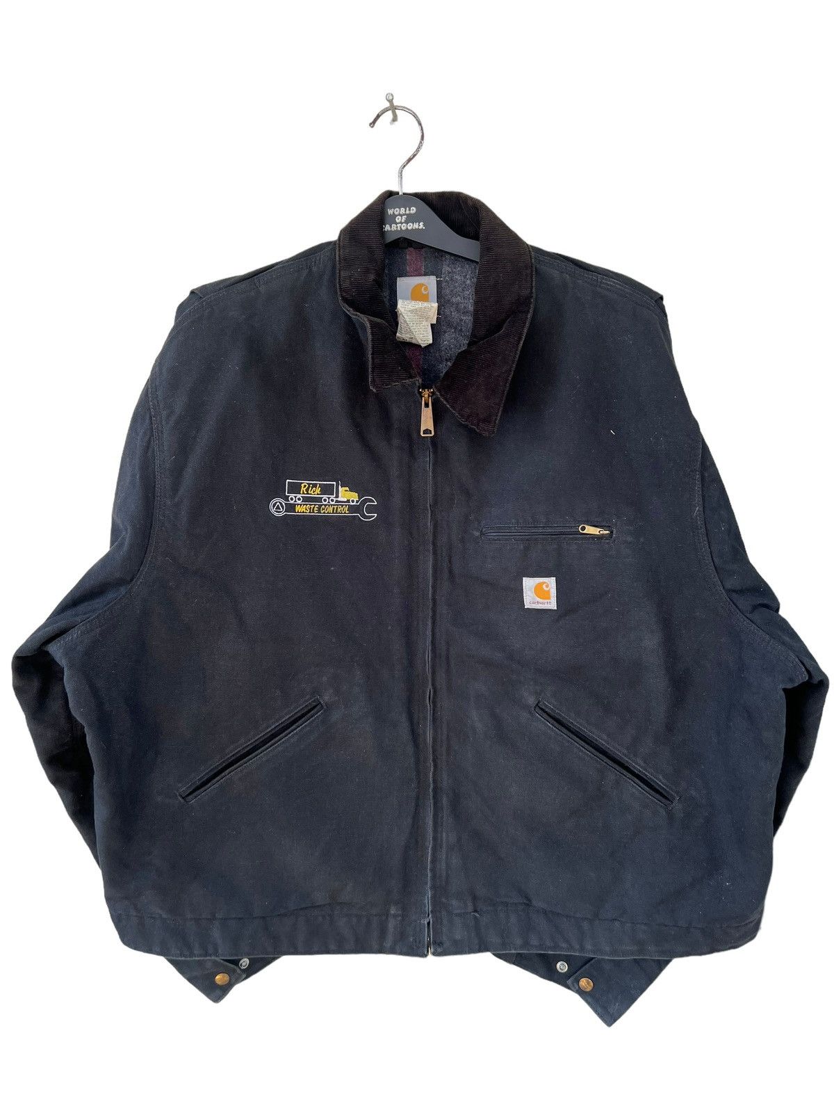 Carhartt Vintage 90s Carhartt Detroit Dusty Black Denim Jacket XXL Size US XXL / EU 58 / 5 - 7 Thumbnail