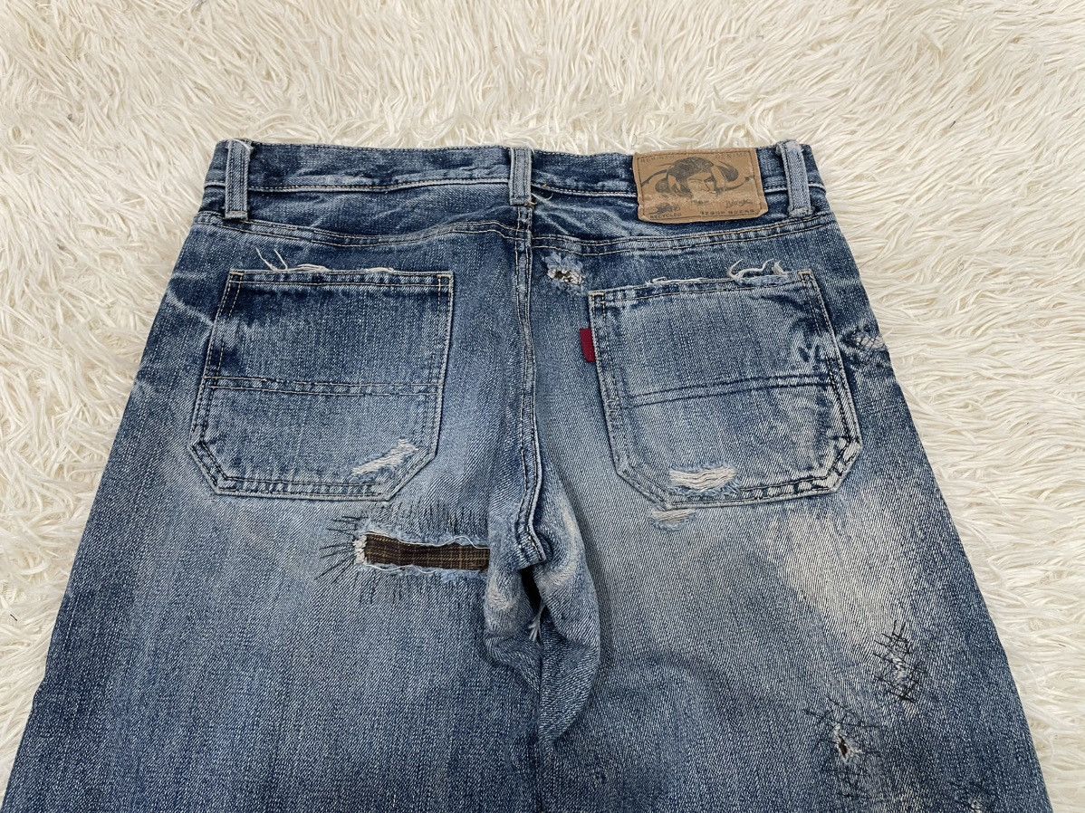 Japanese Brand Ozone Rocks Thrashed Redline Japan Denim Size US 31 - 13 Thumbnail