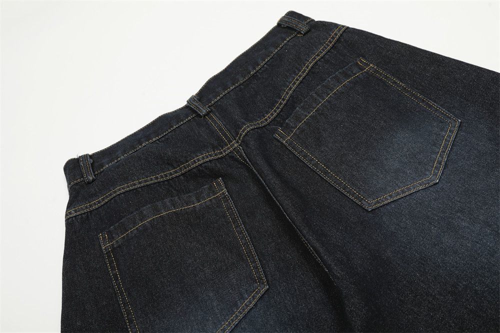 Jean Street spray-painted men's wide-leg loose scimitar jeans Size US 32 / EU 48 - 5 Thumbnail