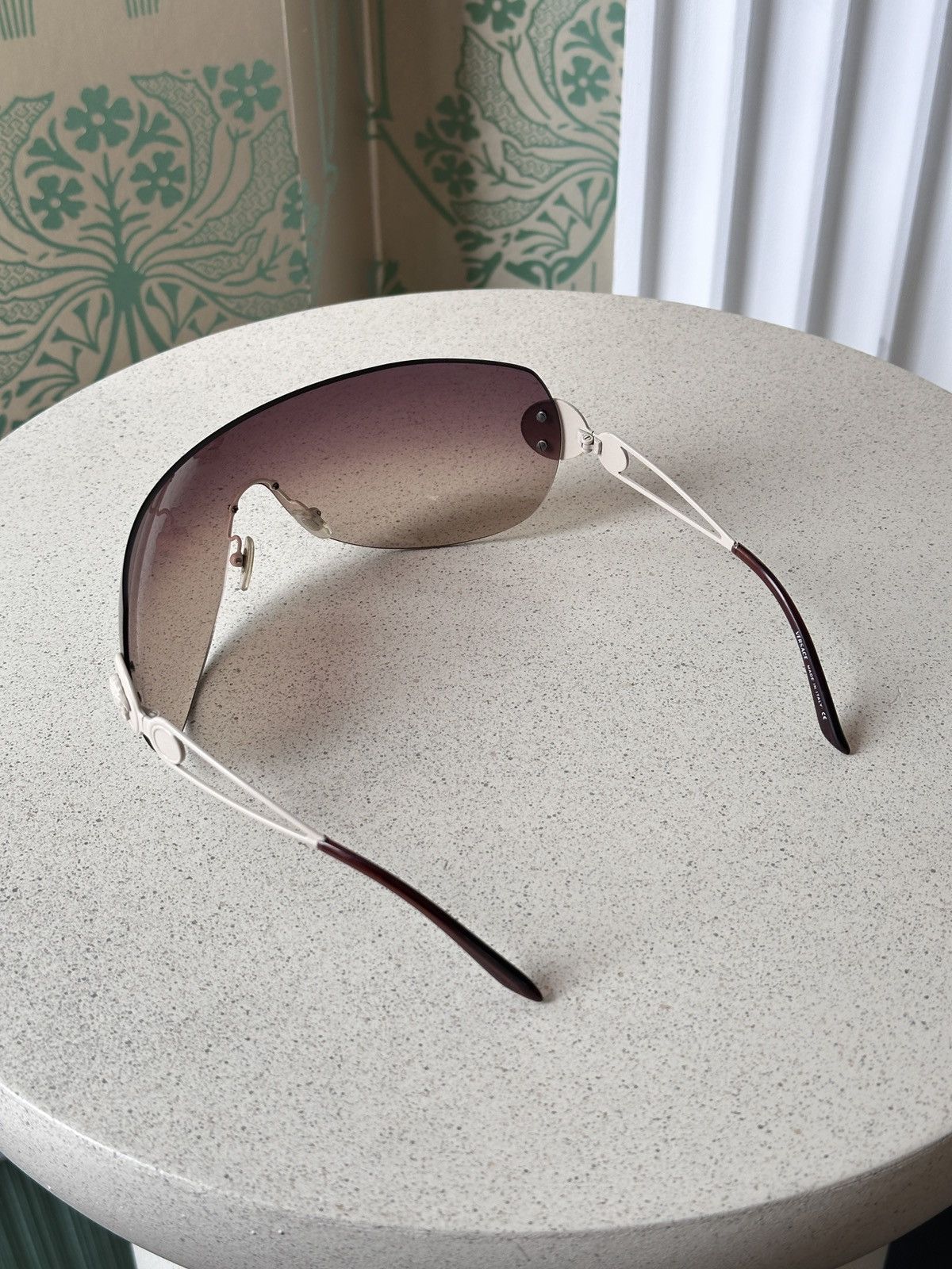 Versace VERSACE Shield Mask Beige Brown Medusa Sunglasses Mod. 2038 Size ONE SIZE - 10 Thumbnail