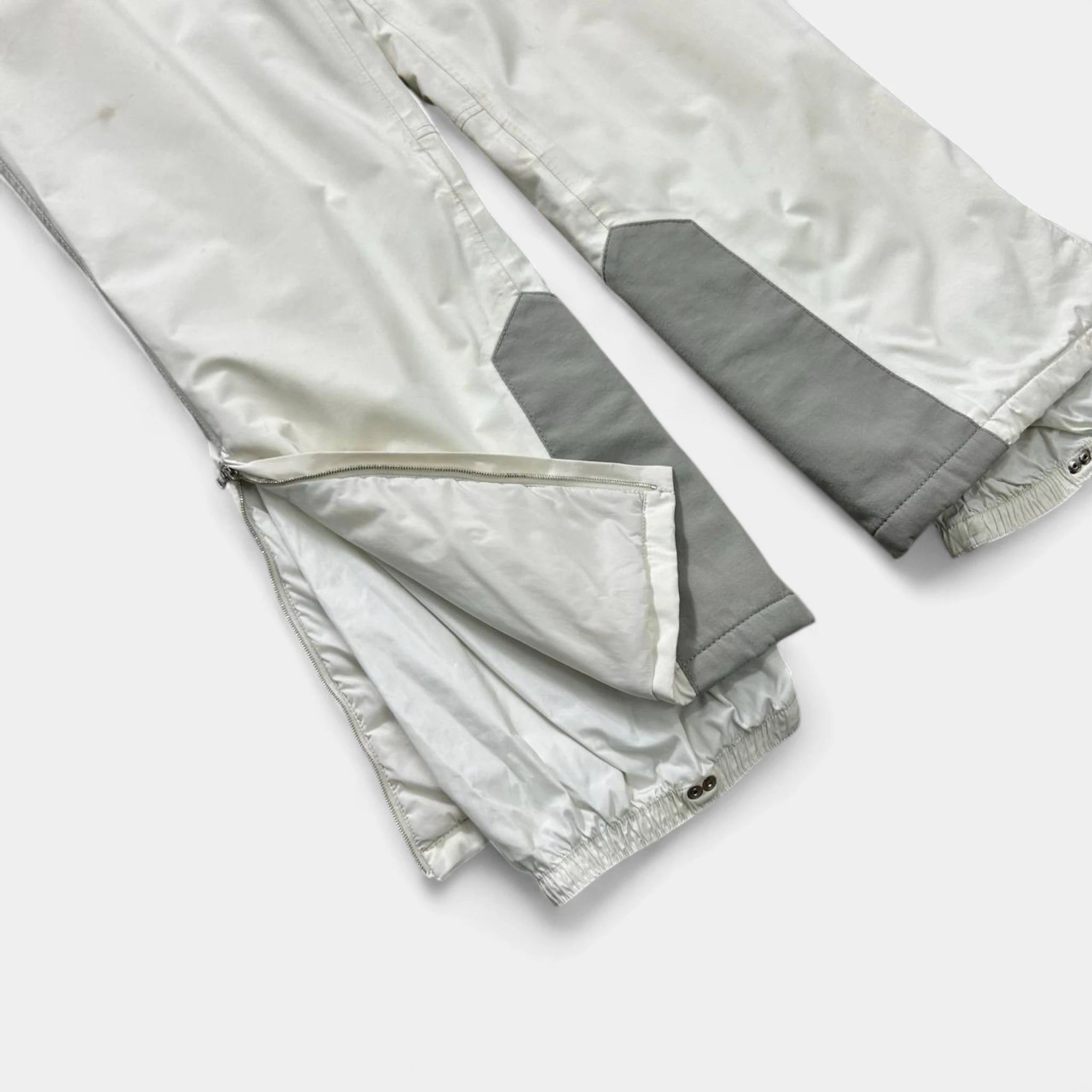 Prada 2000s White Ski Black Tab Pants