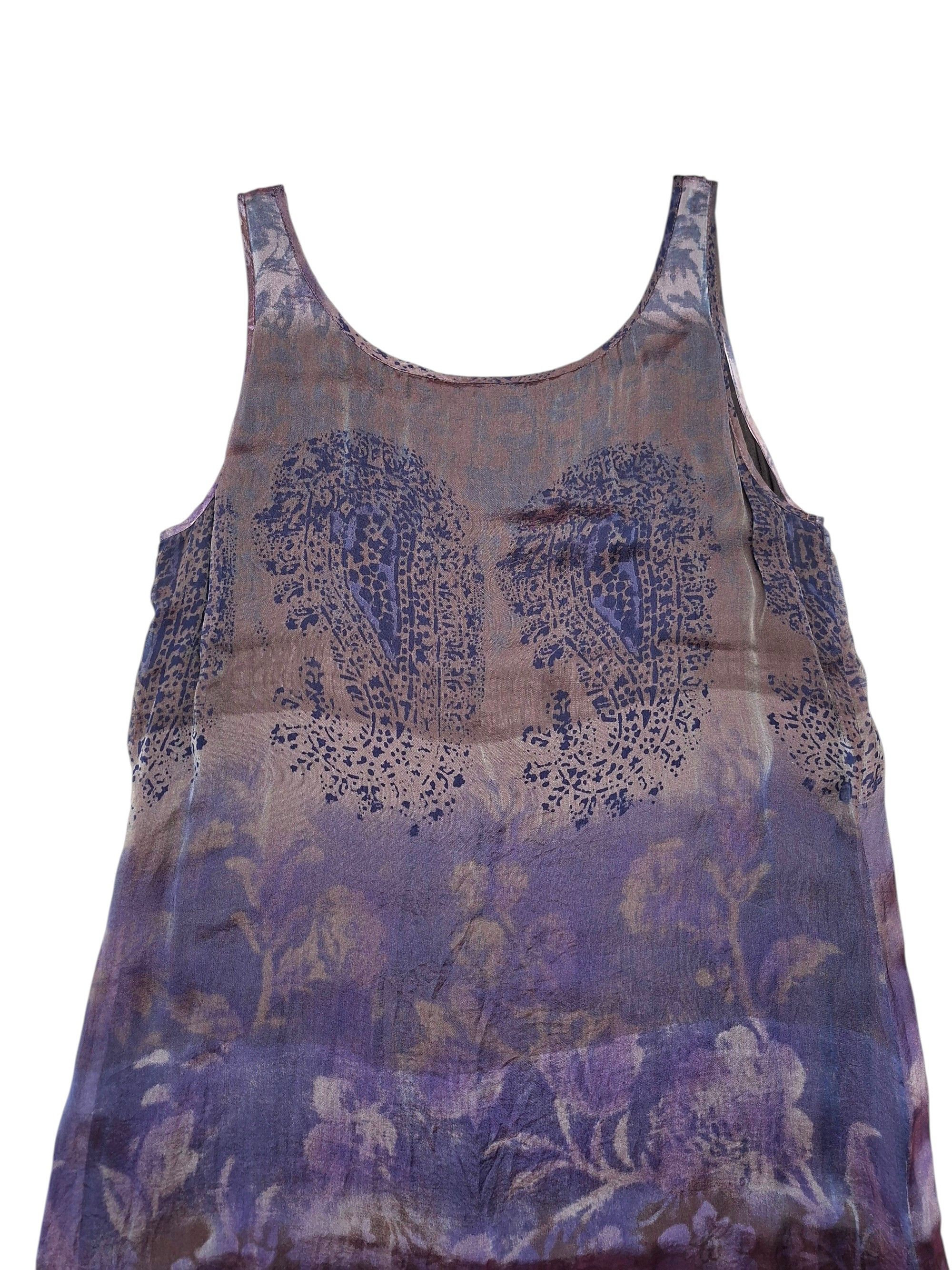 Max Mara Vintage MAX MARA Pura Seta Silk Midi Dress Floral Size S / US 4 / IT 40 - 8 Thumbnail