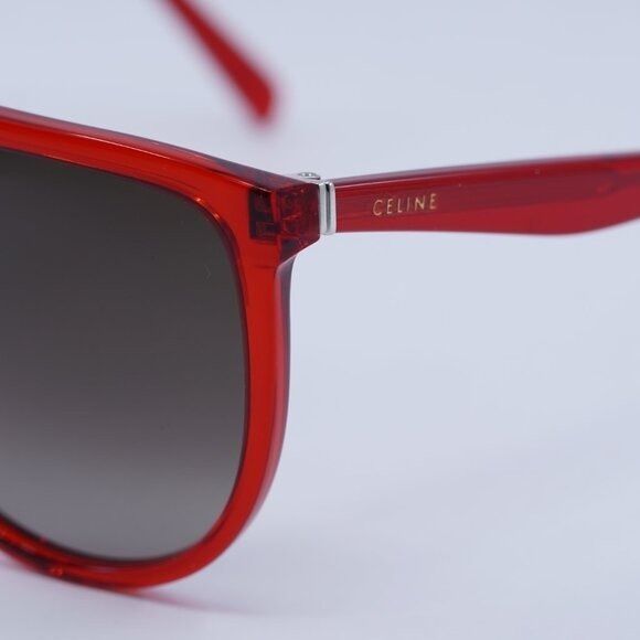 Celine New Celine CL40006I 66K Sunglasses - Red Frame, Grey Lenses Size ONE SIZE - 7 Thumbnail