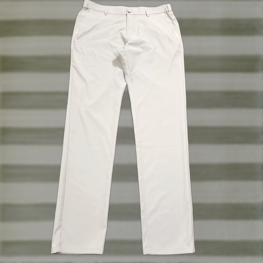 Jack Archer Pants Slim Chino Mens 35x36 Gray Stone Jetsetter Tech Button Zip Flat Front Pockets Straight Leg Preppy Polyester