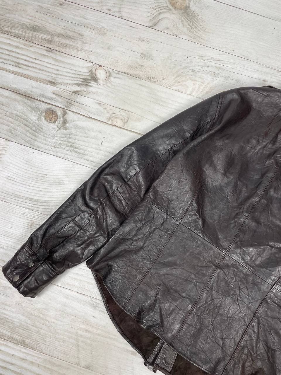 Allsaints Allsaints Enemy Leather Shirt Jacket Brown Men Size M Size US M / EU 48-50 / 2 - 15 Thumbnail