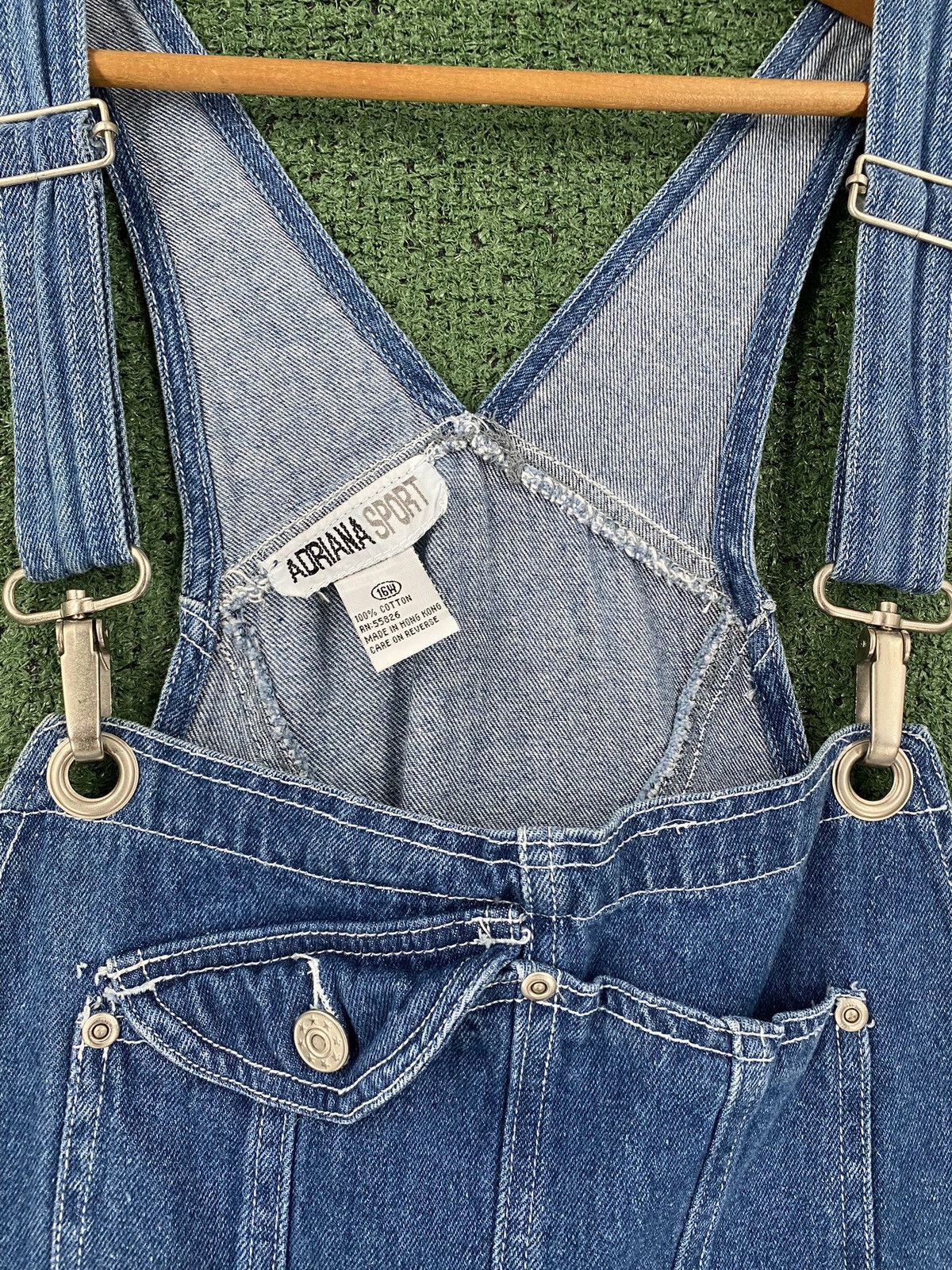 Other Vintage 90’s Adriana Sport Denim Jean Shortalls Womens Large Size 38" / US 16 / IT 52 - 4 Thumbnail