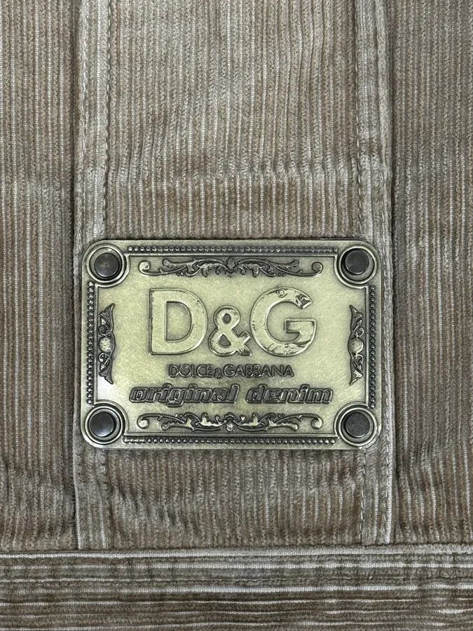 Dolce & Gabbana 2000s Dolce & Gabbana Beige Corduroy Brown Collar Jacket Size US M / EU 48-50 / 2 - 12 Thumbnail