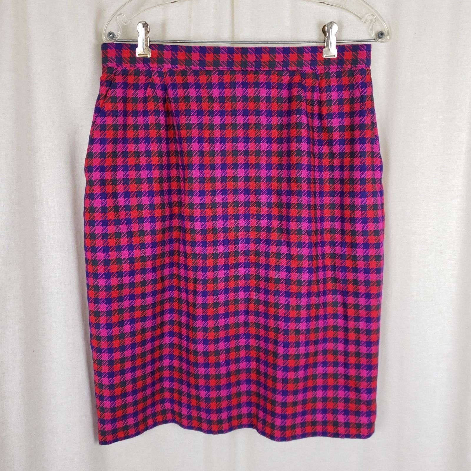 Evan Picone Evan Picone Houndstooth Wool Plaid Blazer Jacket Skirt Suit Size XXL / US 16-18 / IT 52-54 - 6 Thumbnail