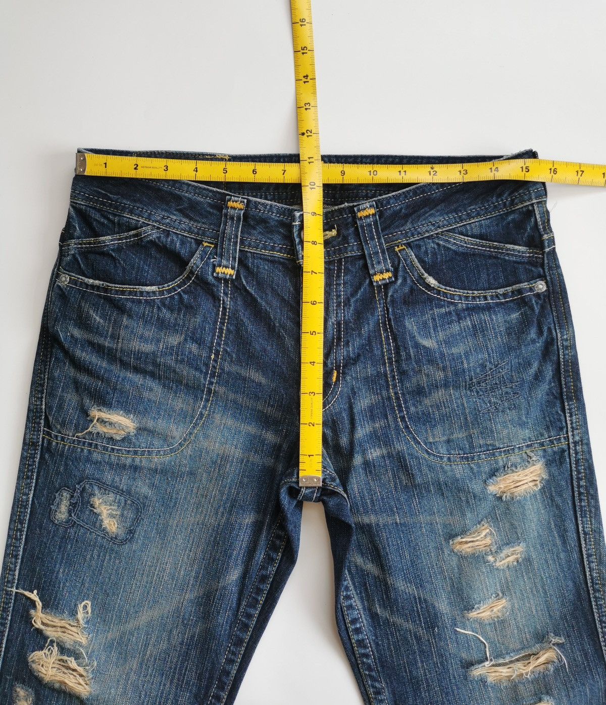 Japanese Brand Bootcut Georgia Love Japan Distressed Blue Jeans Size US 32 / EU 48 - 8 Thumbnail
