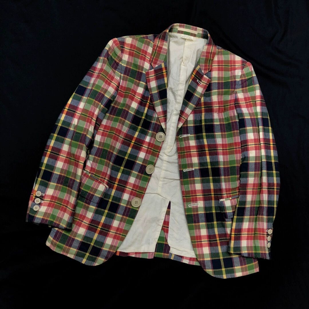 Comme des Garcons CDG 08SS Super Imposition Check Jacket S Unisex Size US S / EU 44-46 / 1 - 4 Thumbnail