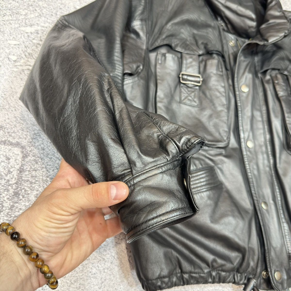 Vintage Made in Korea Leather Jacket M-L size Size US L / EU 52-54 / 3 - 4 Thumbnail