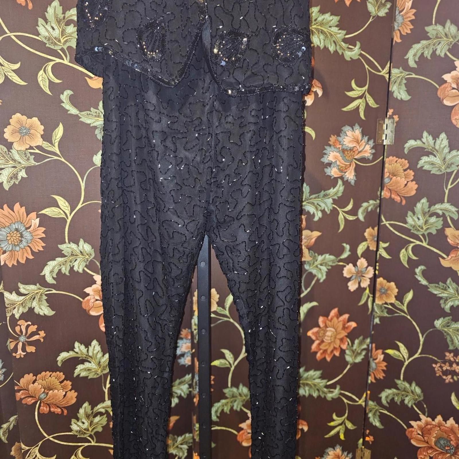 Other Women's Black Beaded Suit Size S / US 4 / IT 40 - 8 Thumbnail