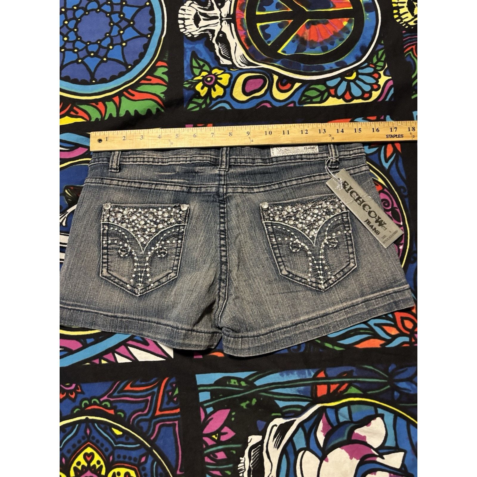 Vintage ladies shorts rich cow jeans 9 Mariah Brittney 2000s Y2k Size 32" / US 10 / IT 46 - 3 Thumbnail