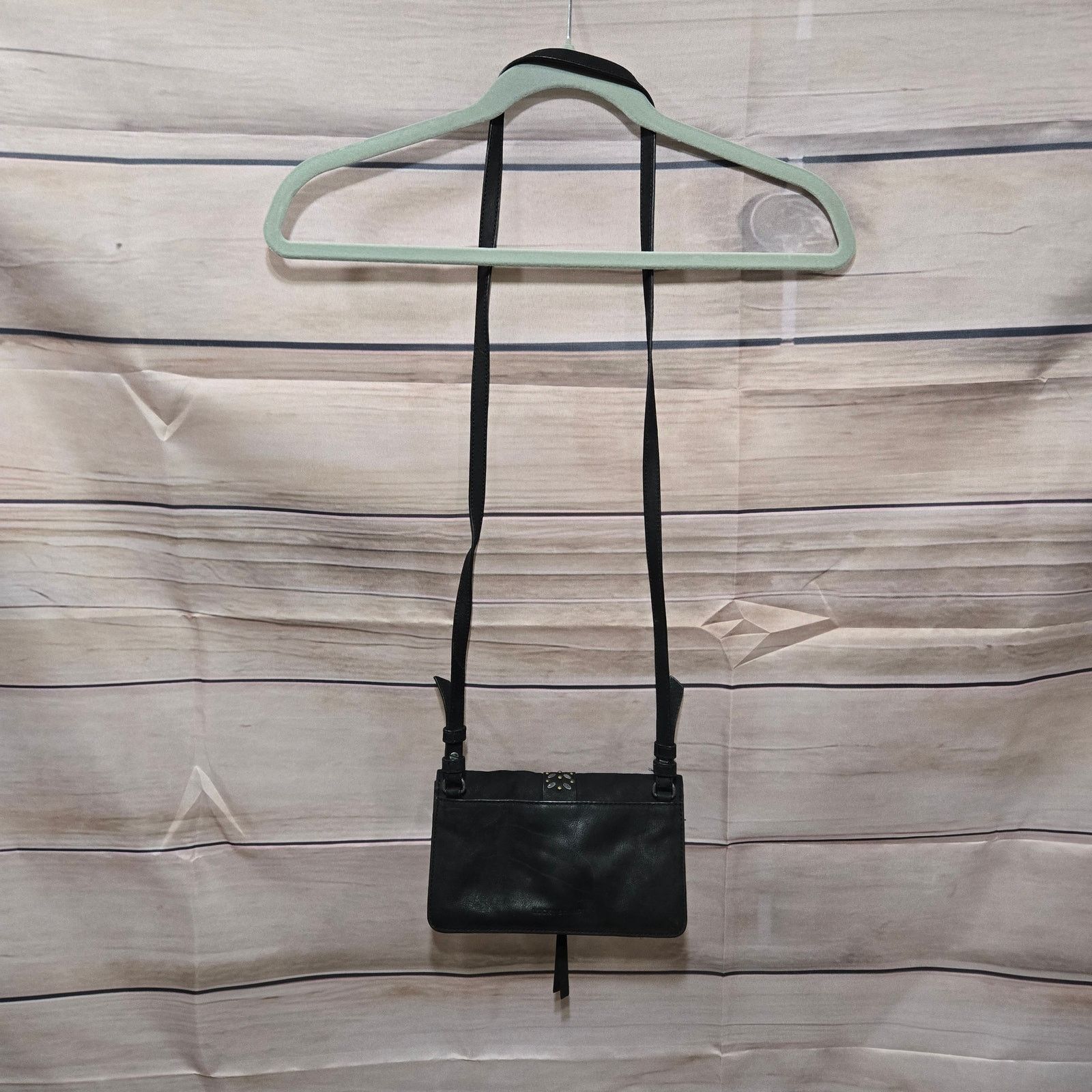 Lucky Brand Lucky Brand Black Leather Studded Crossbody Purse Size ONE SIZE - 16 Thumbnail