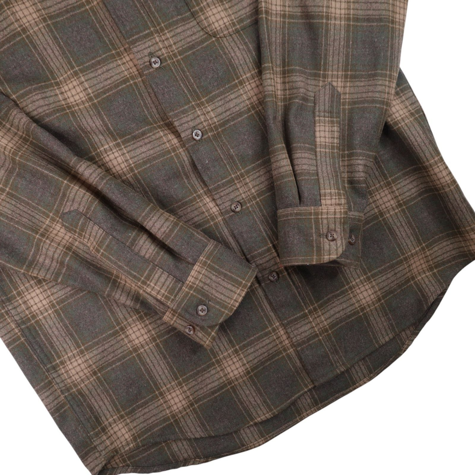 Pendleton Pendleton %100 Wool Flannel Shadow Plaid Lodge Shirt Size US M / EU 48-50 / 2 - 3 Thumbnail