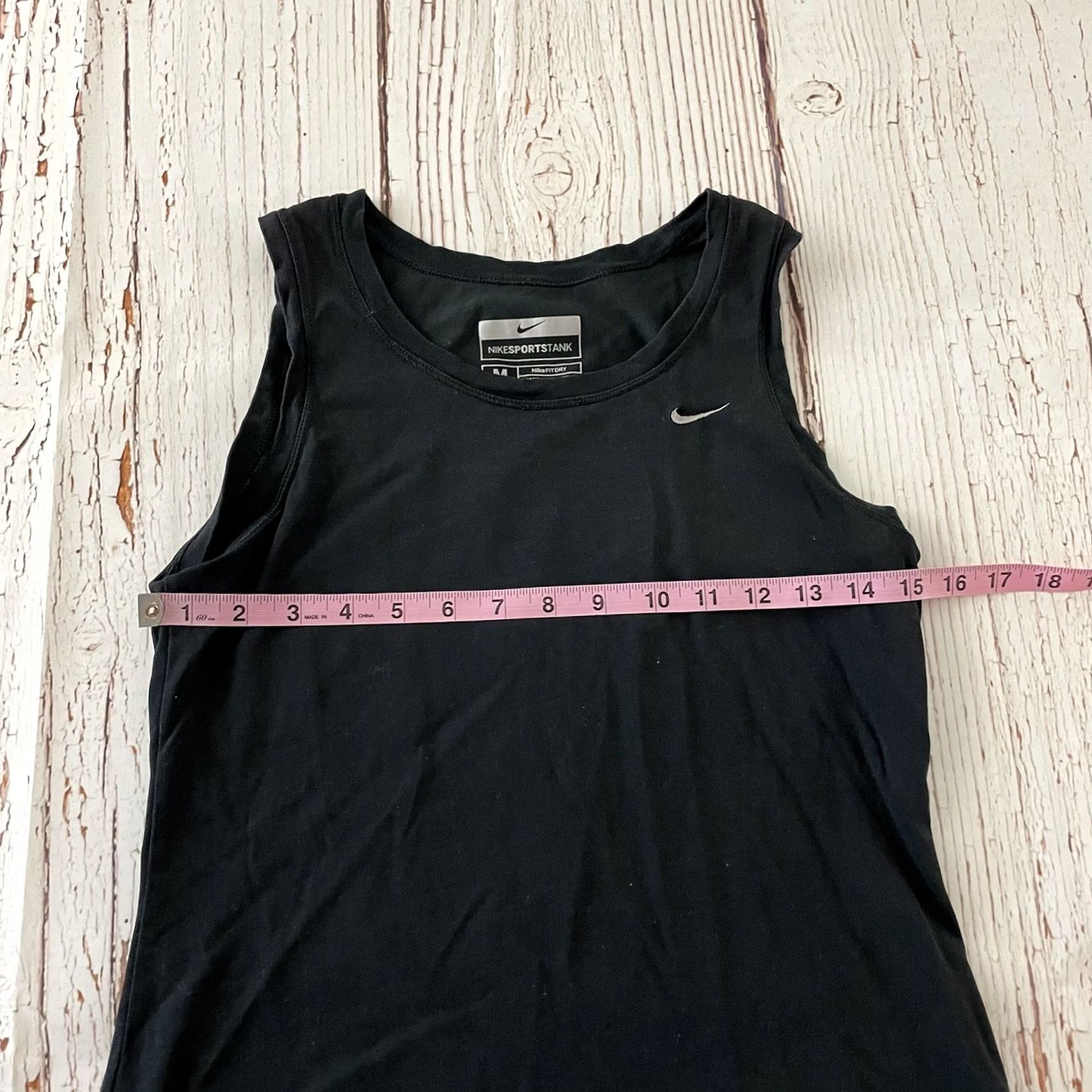 Nike Nike Womens Tank Athletic Sleeveless Medium Black Sports FitDry Top Size M / US 6-8 / IT 42-44 - 4 Thumbnail