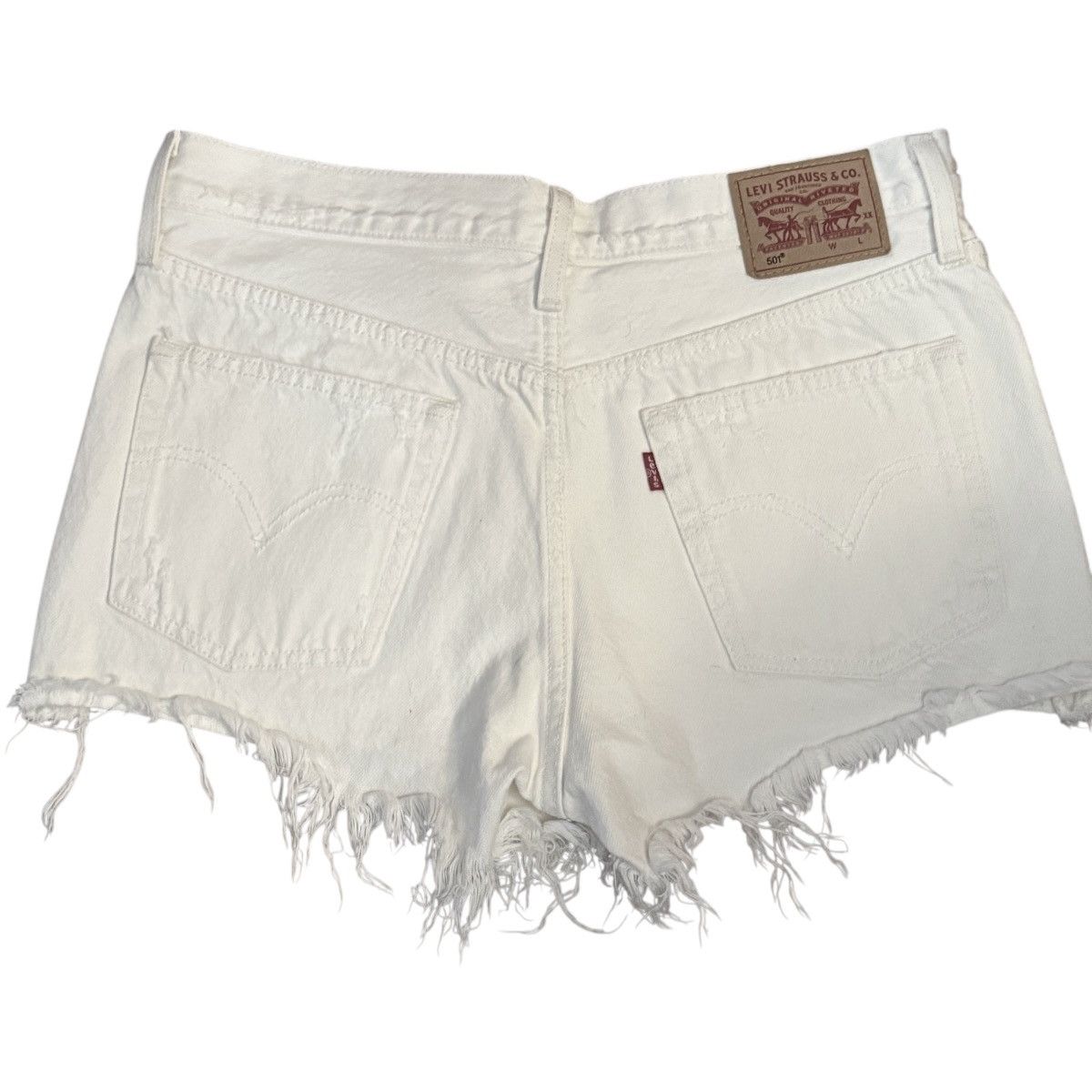 Levi's Levi’s 501 distressed buttonfly cut off denim shorts Size 29" - 7 Thumbnail