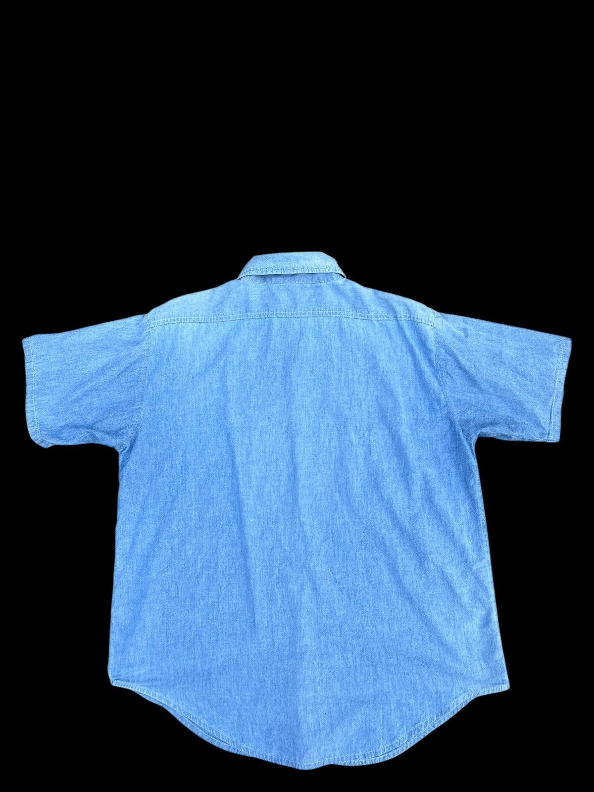 FiveBrother Vintage 60s 70s Five Brother Sun Fade Muddy Chambray Shirt Size US L / EU 52-54 / 3 - 11 Thumbnail