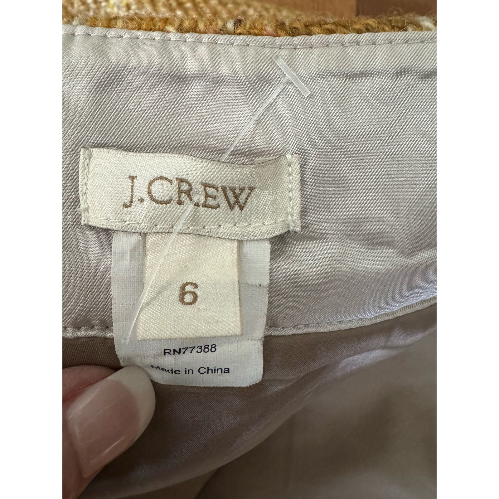 J.Crew J.Crew 'Sunnie Pencil Skirt' in Mustard Tweed size 6 Size 28" / US 6 / IT 42 - 12 Thumbnail
