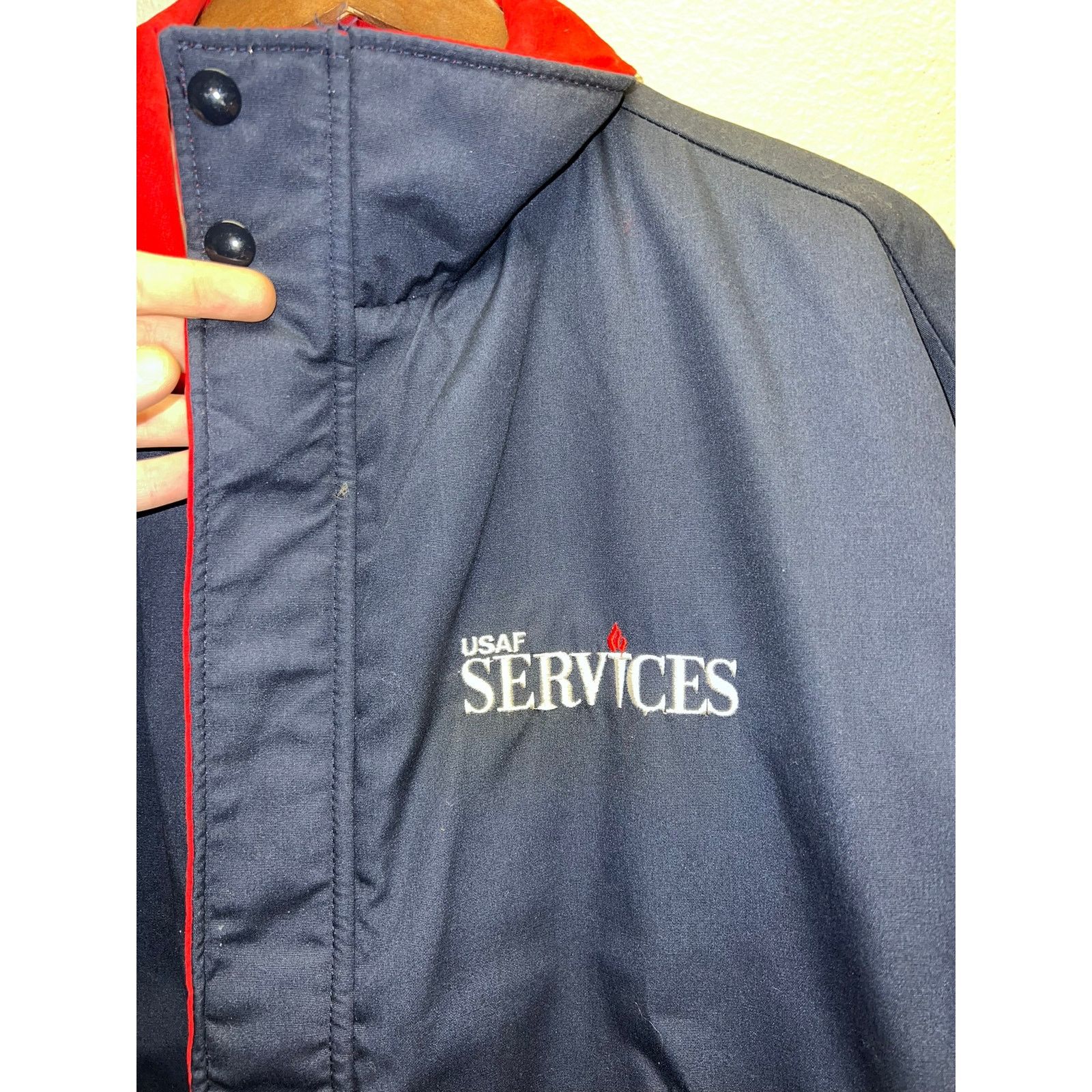 Vintage Vintage US Air Force Services Jacket Full Zip USAF VTG Large Size US L / EU 52-54 / 3 - 3 Thumbnail
