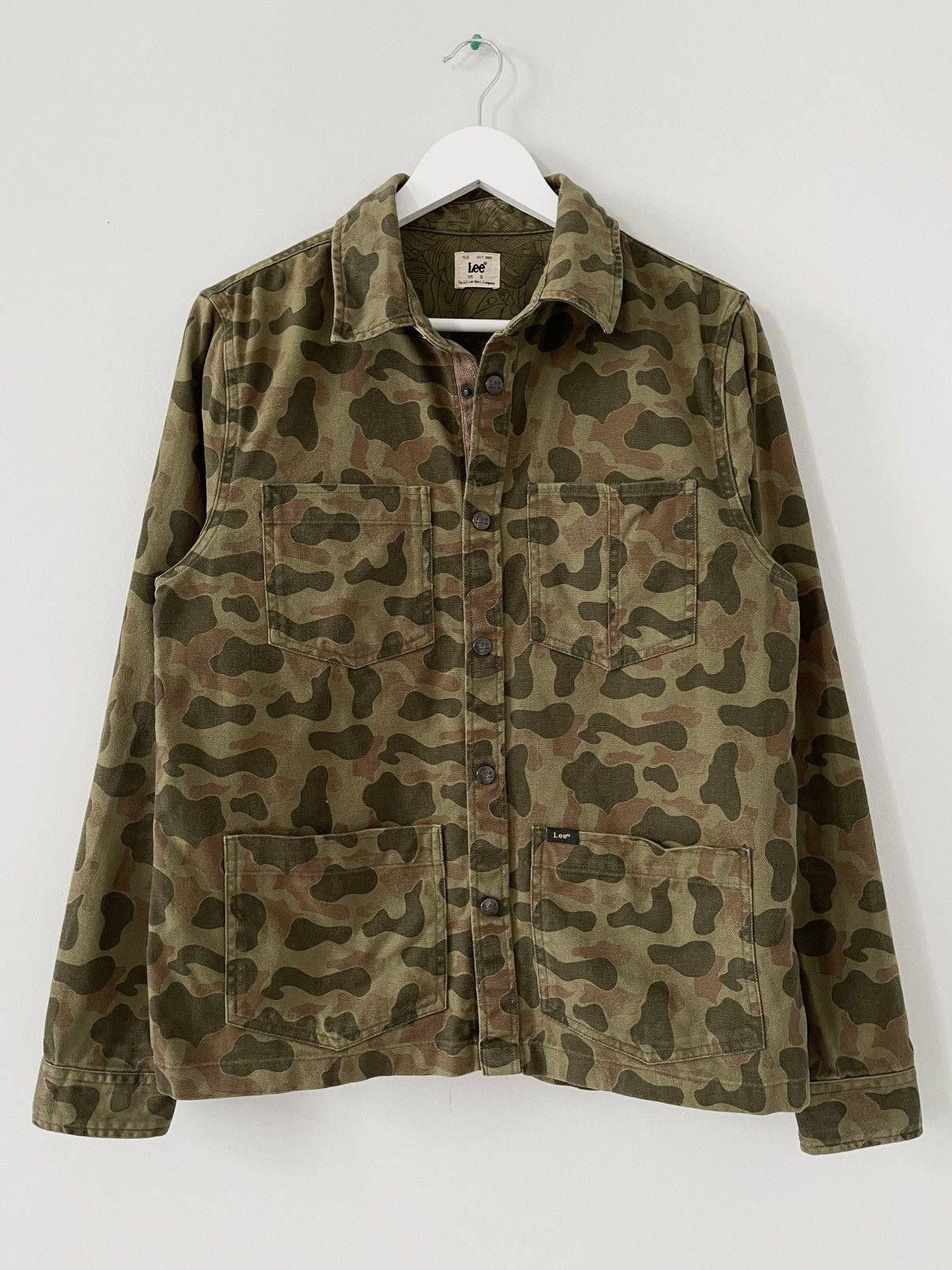 Lee LEE Woodland Camo Military Canvas Chore Jacket Size US S / EU 44-46 / 1 - 1 Thumbnail