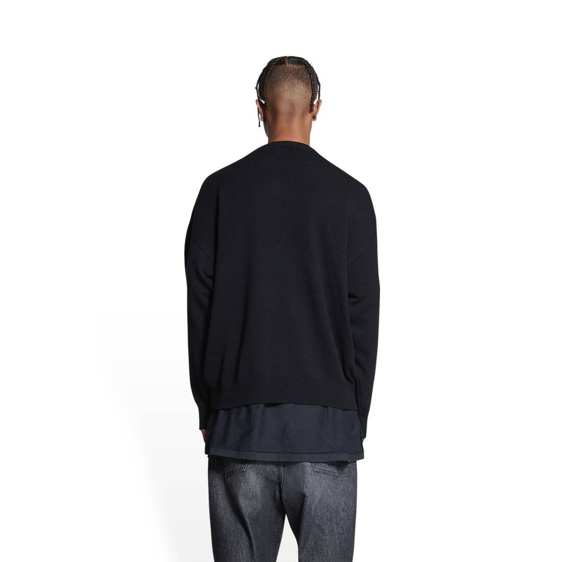 Balenciaga o1mt1gz0125 3B Sports Icon Sweater in Black Size US L / EU 52-54 / 3 - 5 Thumbnail