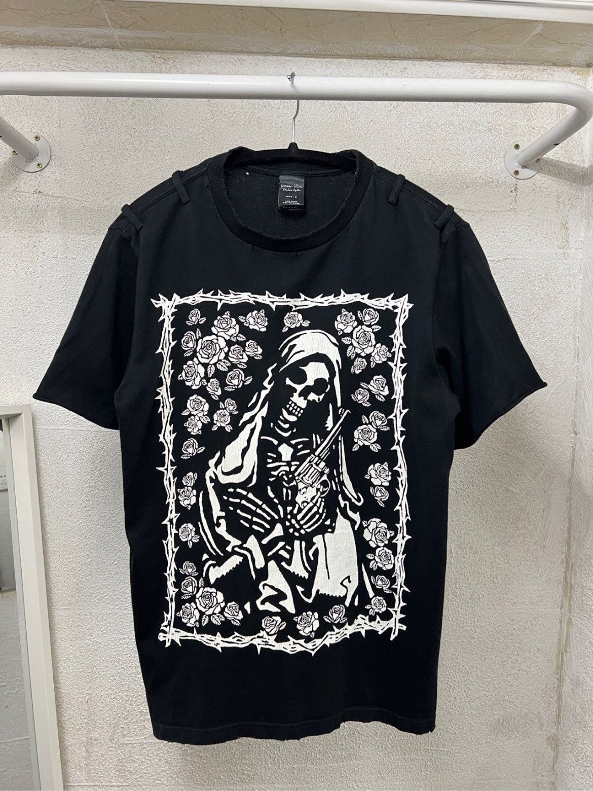image of Number N Ine Number Nine 06Ss Guns And Roses Tee in Black, Men's (Size Medium)