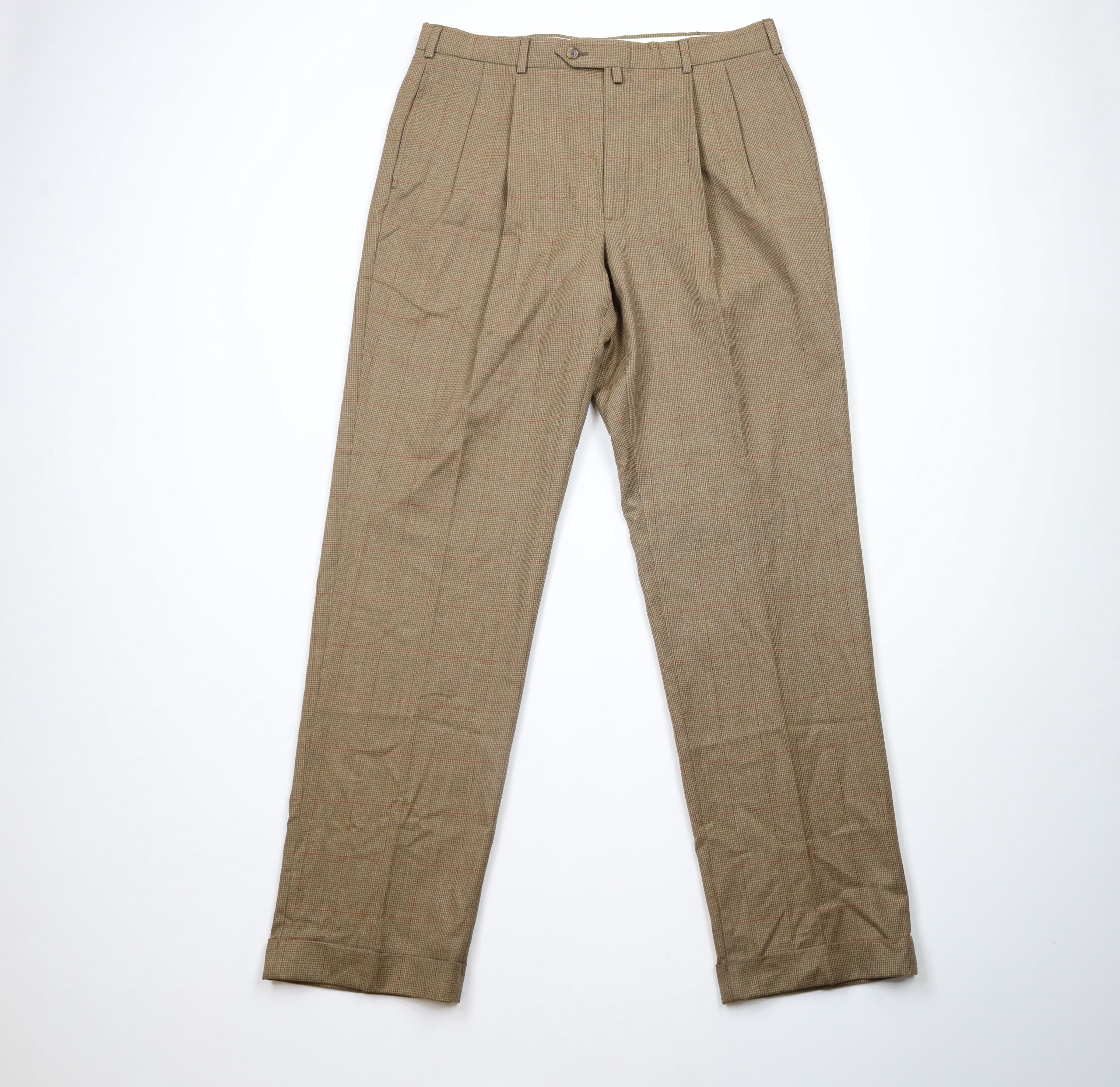 Tommy Hilfiger × Vintage Vintage 90s Tommy Hilfiger Cuffed Houndstooth Chino Pants Size US 36 / EU 52 - 1 Thumbnail