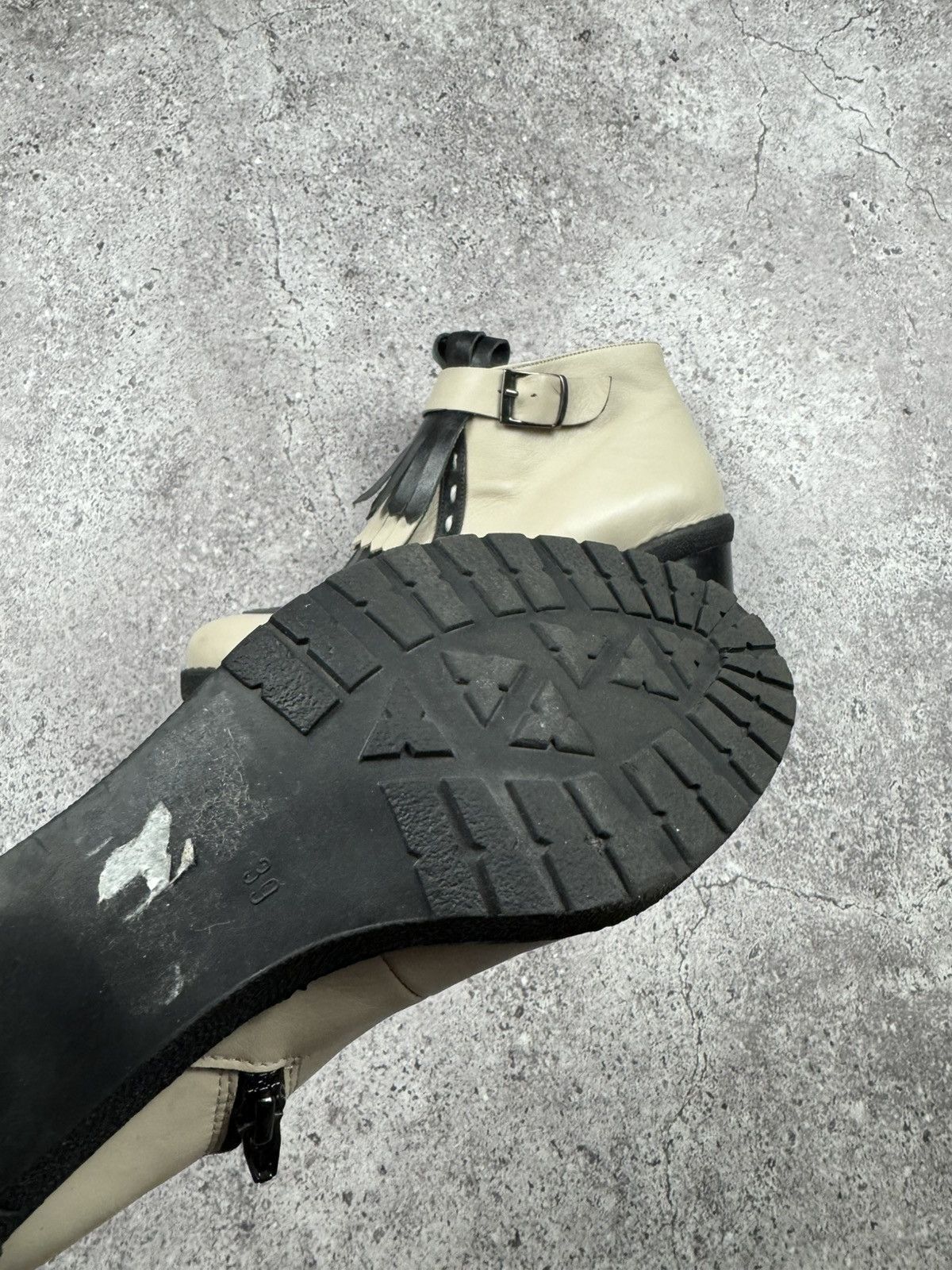 Japanese Brand Vintage Rick Owen’s Style Y2K Leather Fridge Heels Boots 00s Size US 8 / IT 38 - 14 Thumbnail