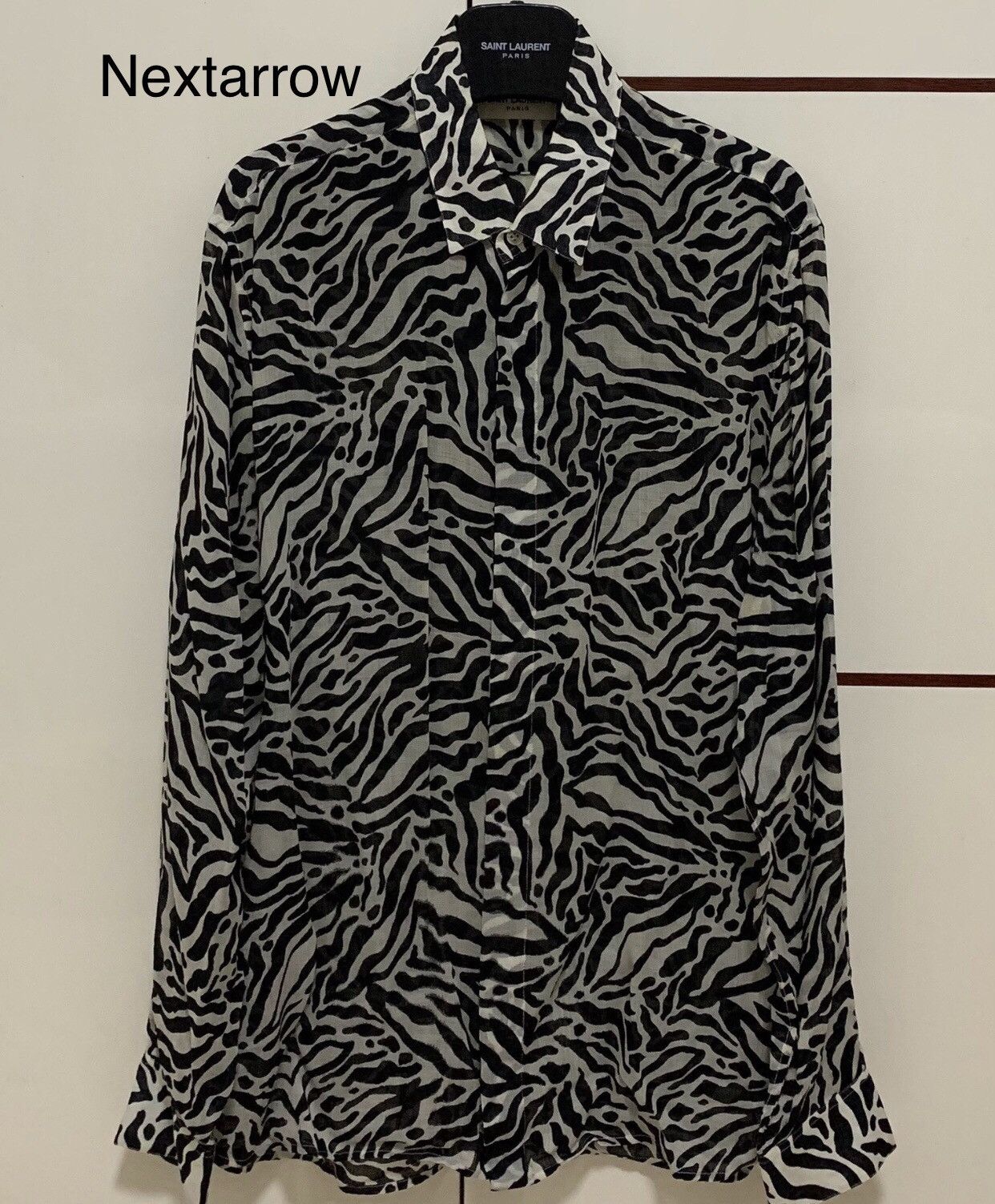 Saint Laurent Paris Saint Laurent SLP 19FW Tiger Pattern Shirt2412-Nextarrow Size US XS / EU 42 / 0 - 1 Thumbnail