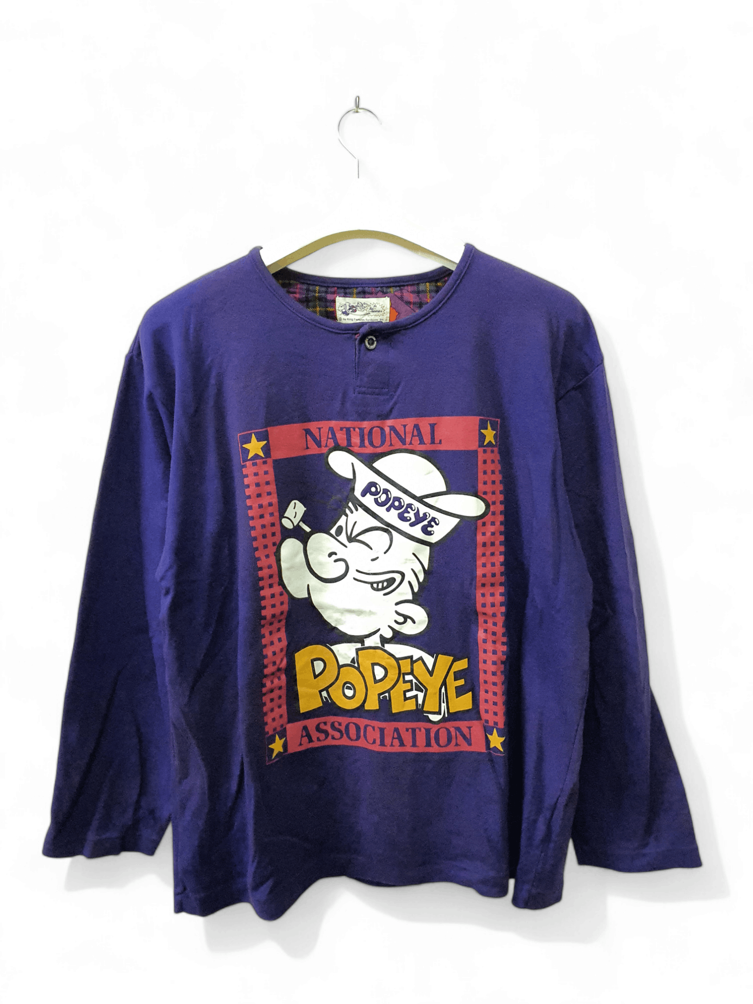 Anime vintage 90s Popeye long-sleeve shirt Size US L / EU 52-54 / 3 - 1 Thumbnail