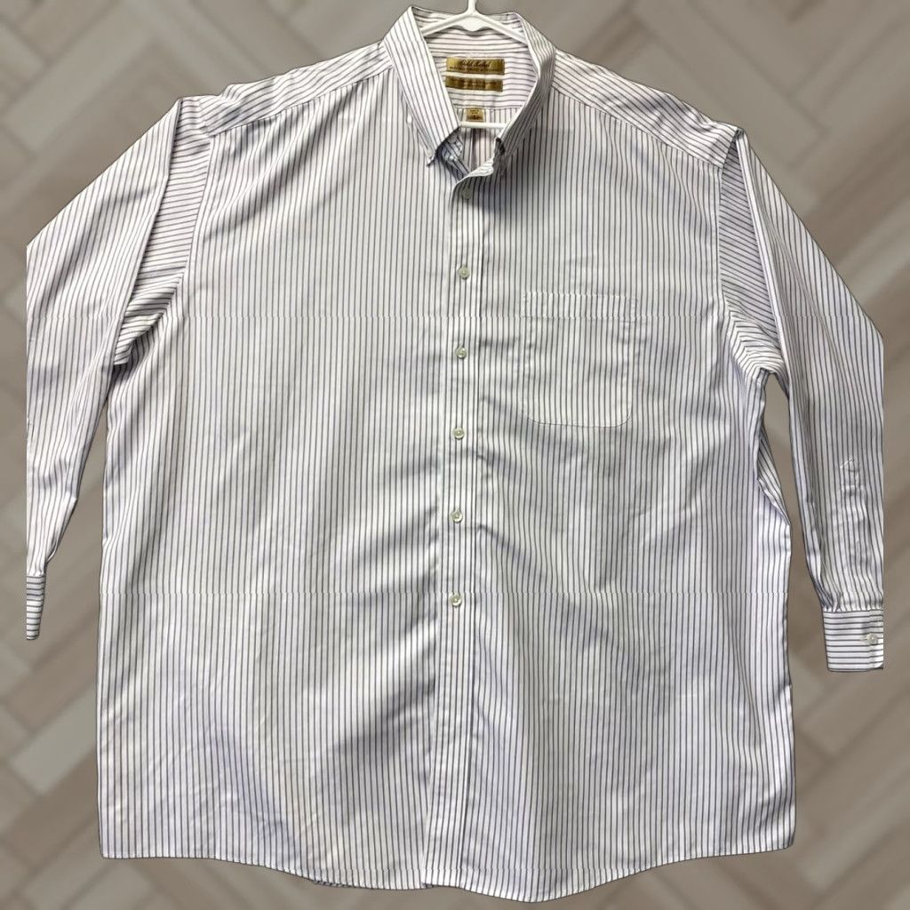Roundtree & Yorke Roundtree & Yorke Shirt Mens Gold Label Long Sleeve Stripes 18.5 X 35 112-64 Size US XXL / EU 58 / 5 - 1 Thumbnail