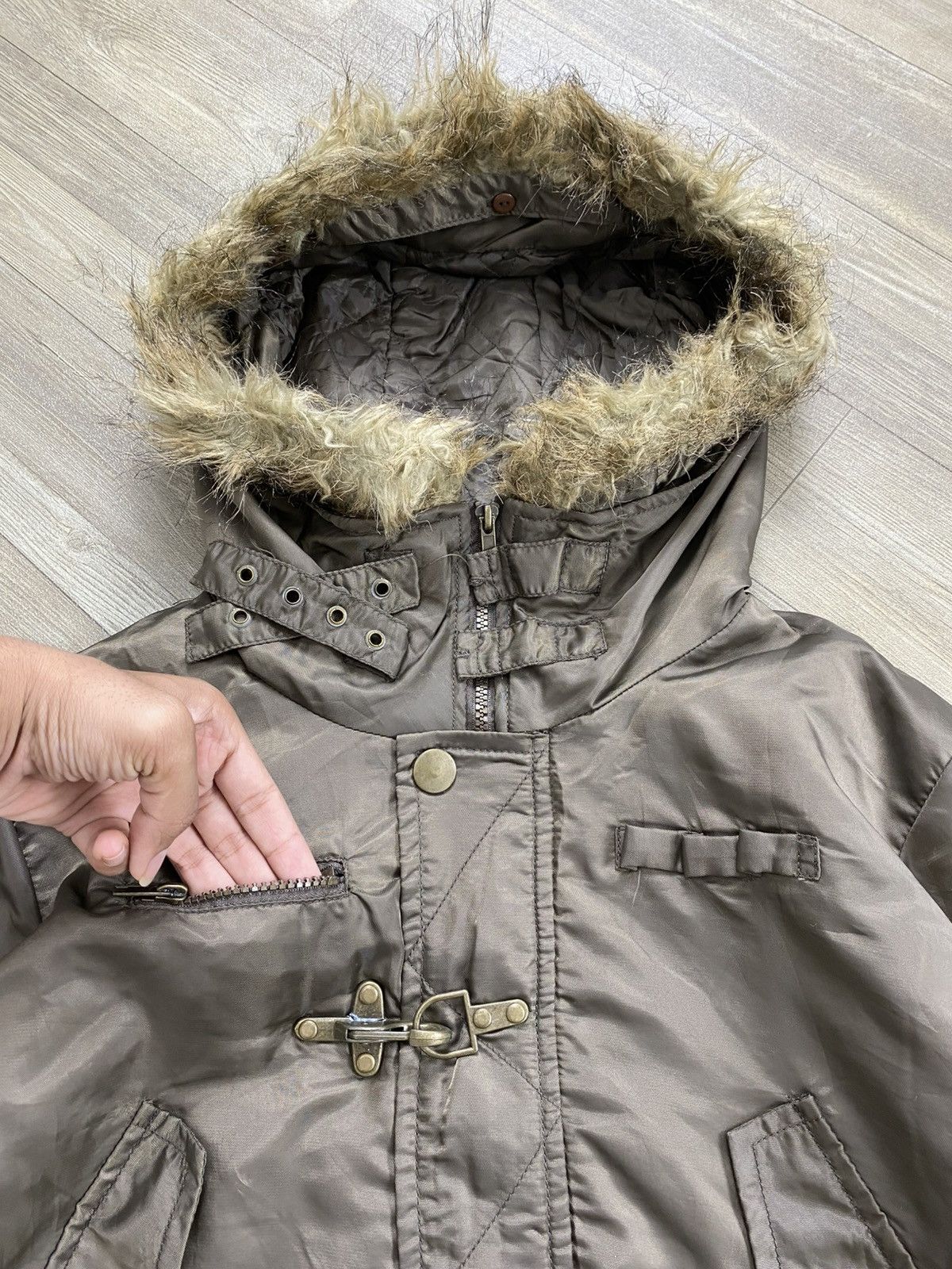 In The Attic Crazy Angle Velour Fireman Lgb Multipocket Parka Fur Jacket Size US L / EU 52-54 / 3 - 6 Thumbnail