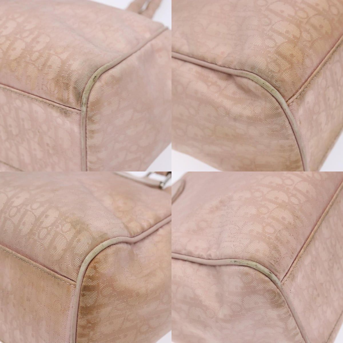 Dior DIOR Trotter Canvas Tote Bag Pink Silver Size ONE SIZE - 10 Thumbnail