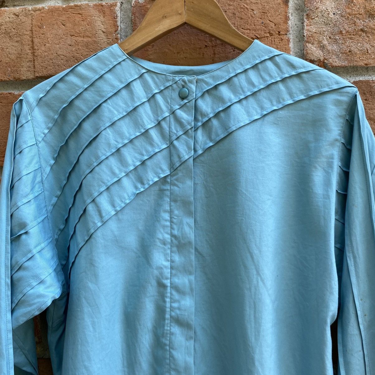 Dior Christian Dior Light Blue Button Cuff Blouse Size M / US 6-8 / IT 42-44 - 10 Thumbnail